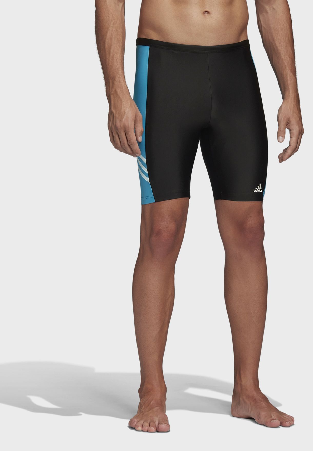 adidas black 3Second Jammer Swim Shorts 