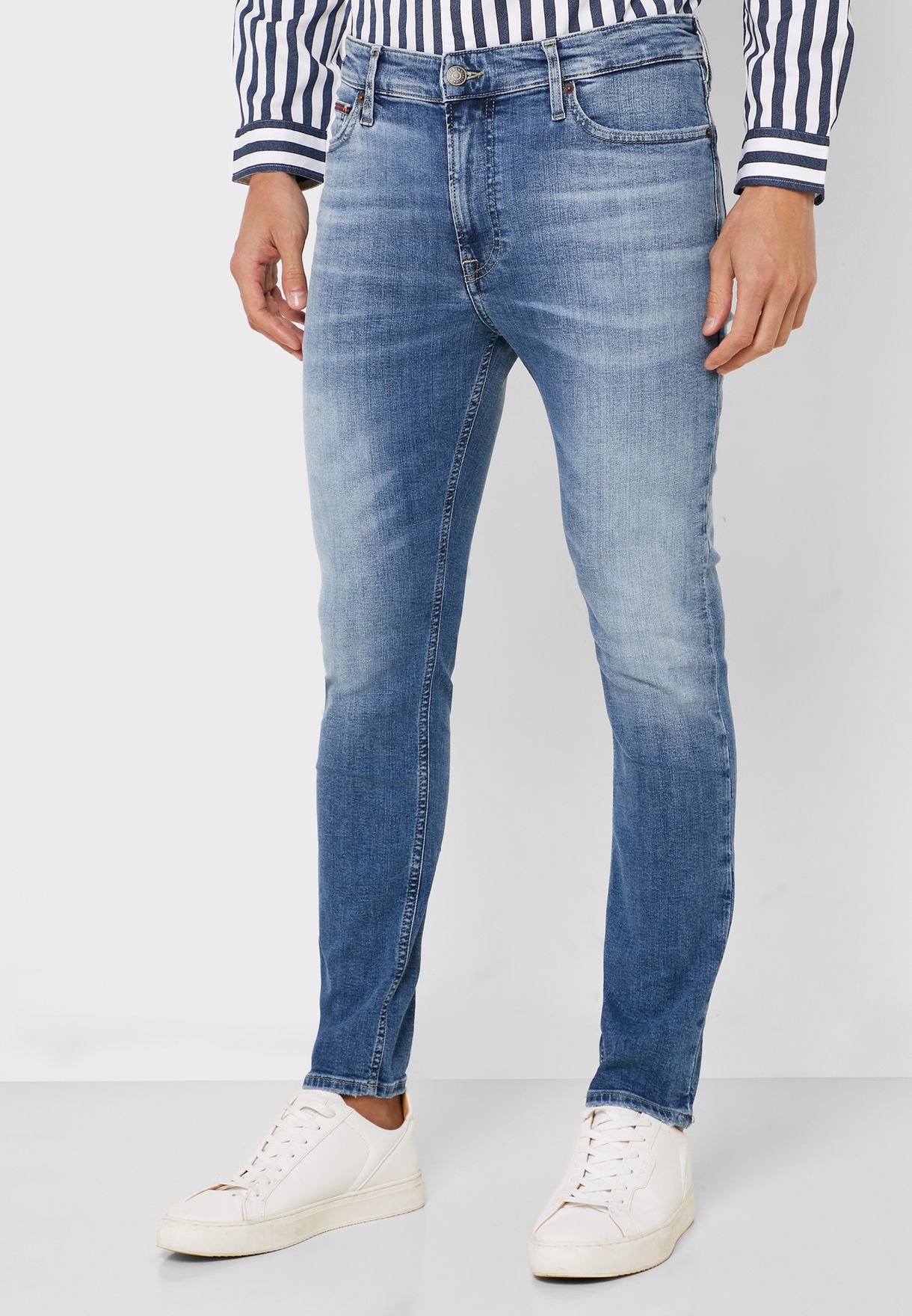 Buy Tommy Jeans blue Simon Mid Wash Skinny Fit Jeans for Men in MENA ...