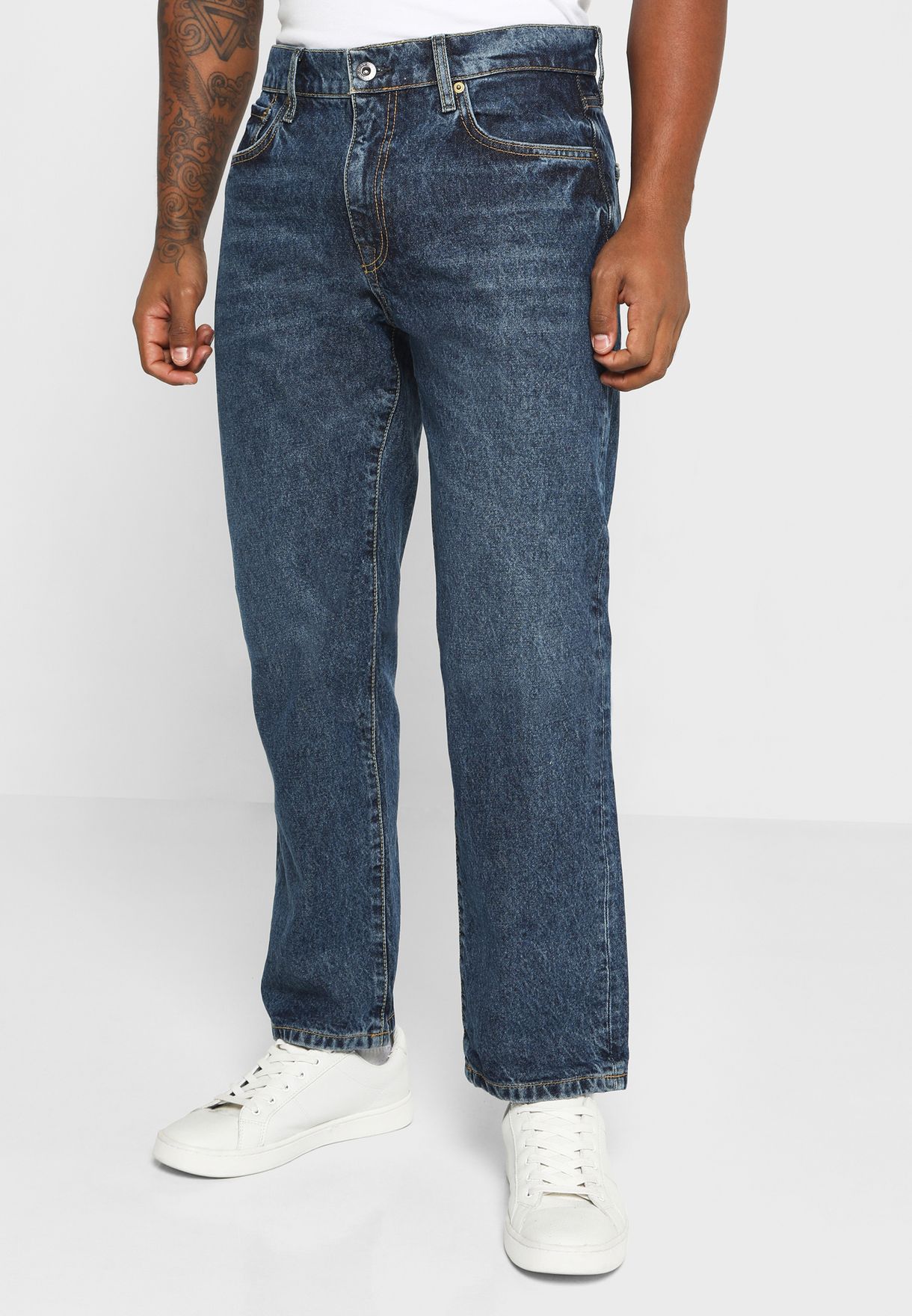 Dark Wash Straight Fit Jeans