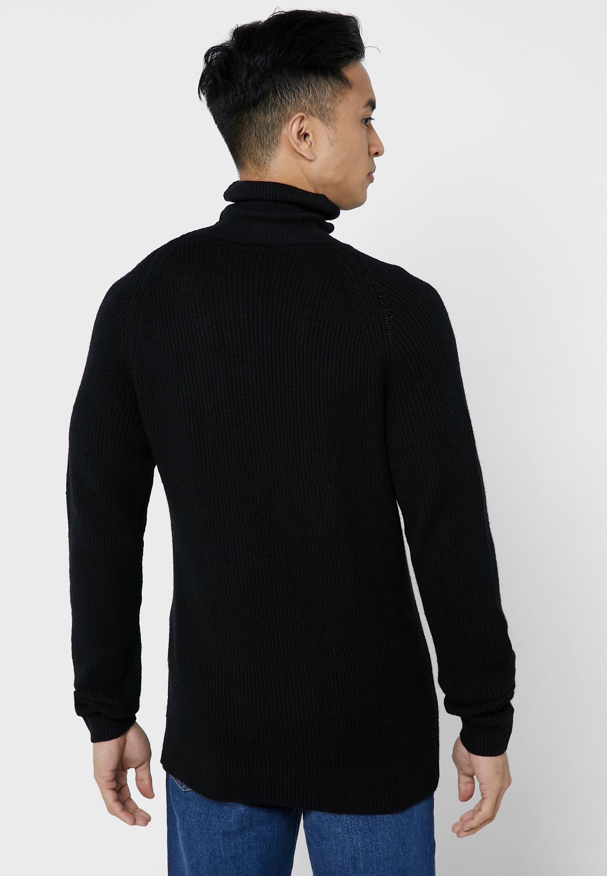 Turtle Neck Ribbed Sweater