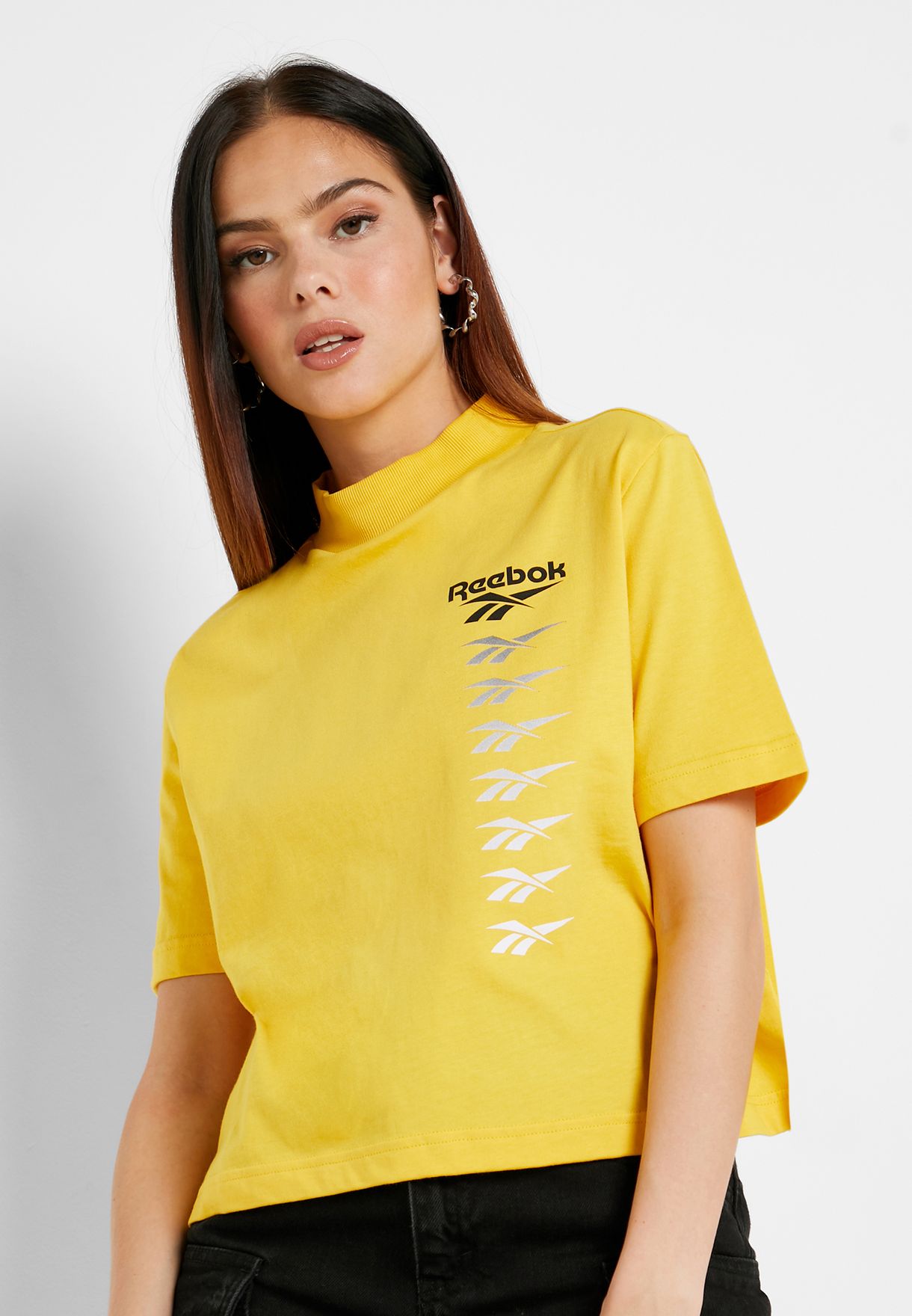 reebok classic t shirts womens yellow