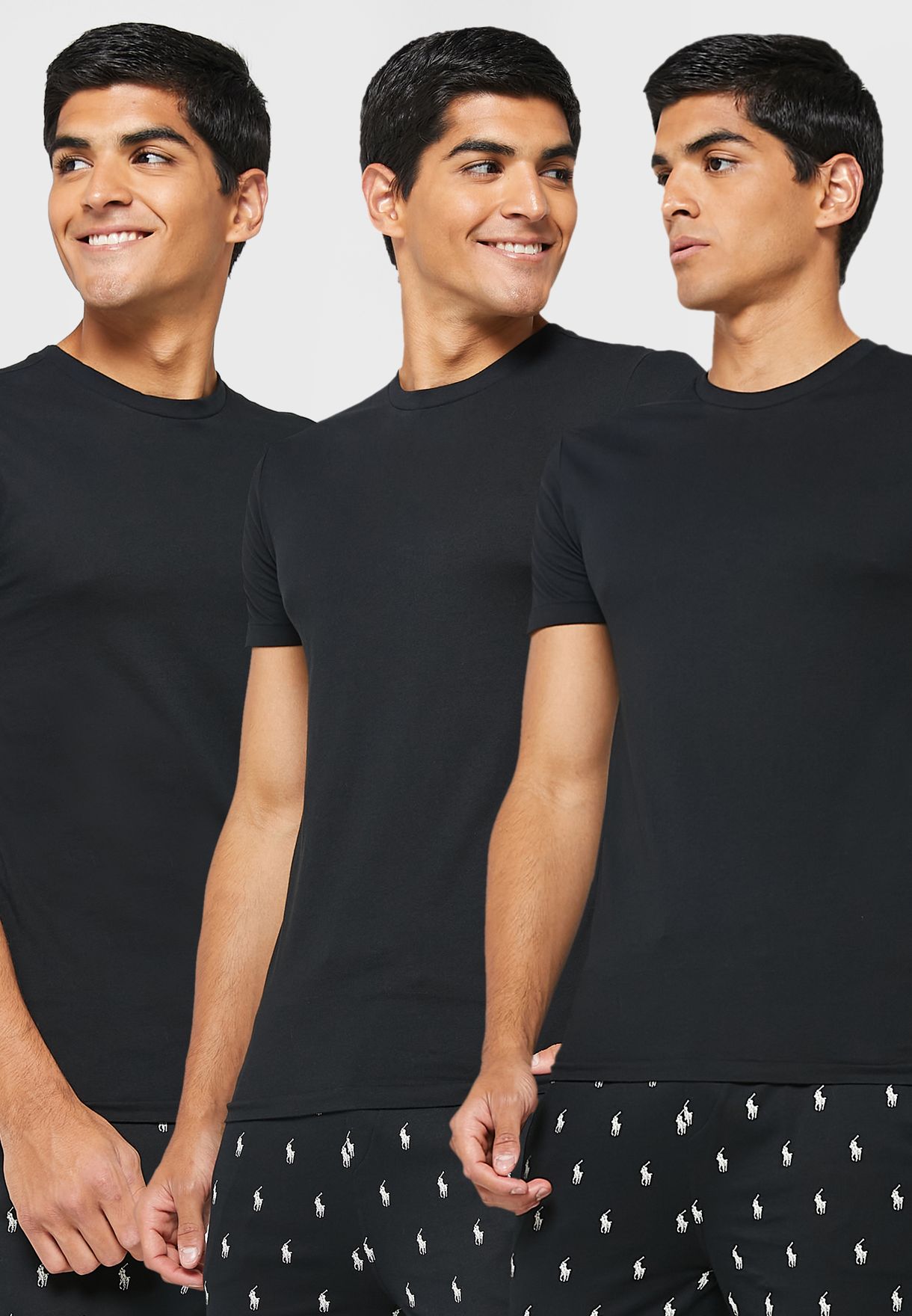 3 Pack Assorted Crew Neck T-Shirt