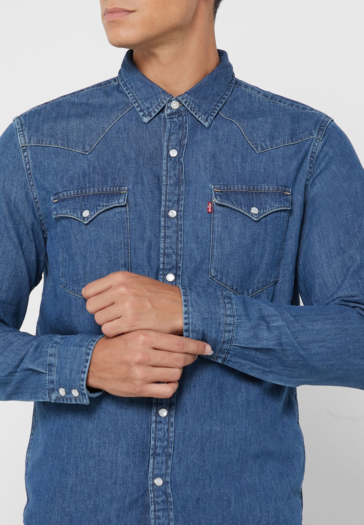 Buy Levis blue Levi's® Classic Western Standard Fit Shirt for Men in  Riyadh, Jeddah