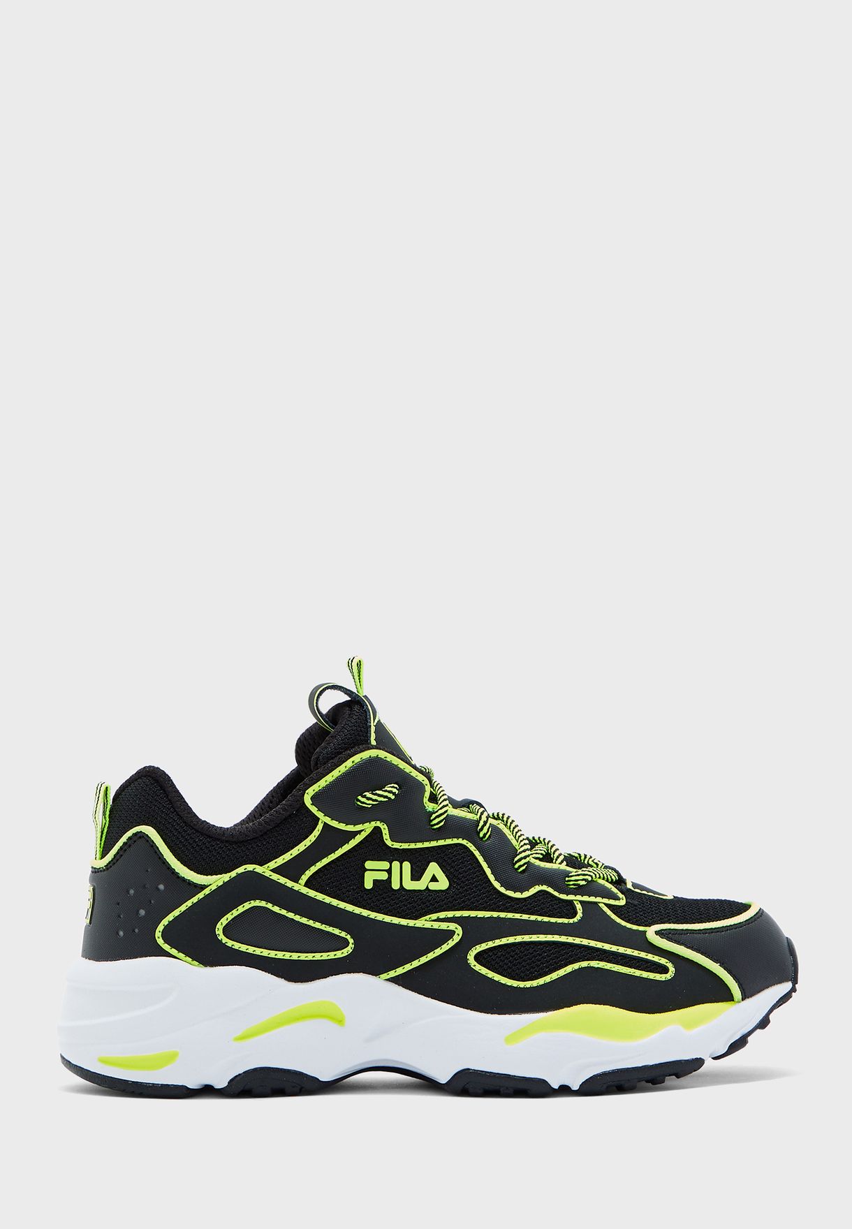 neon green fila shoes