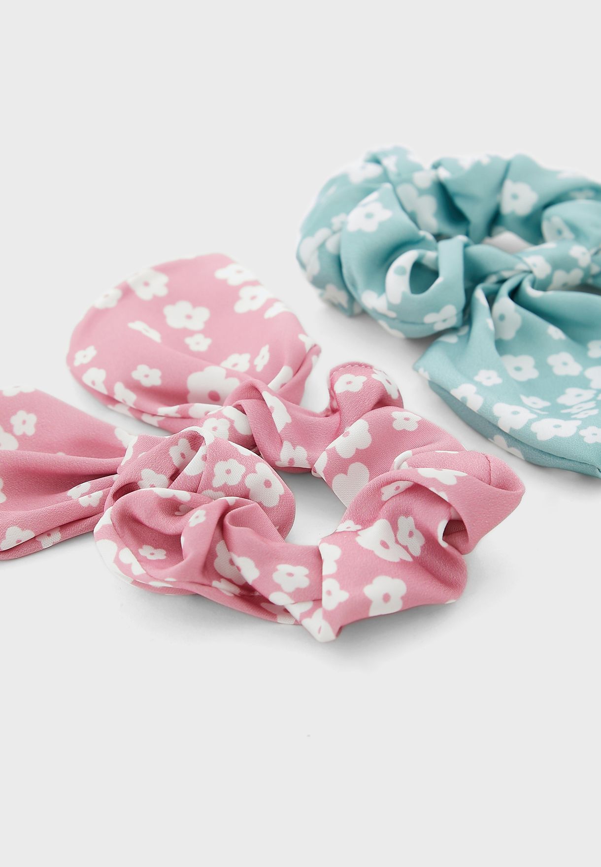 Pack Of 2 Printed Bow Scrunchie