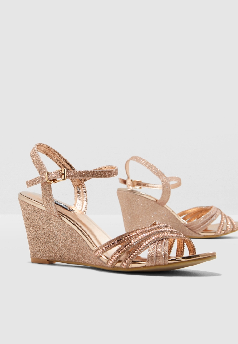 quiz pink diamante sandals