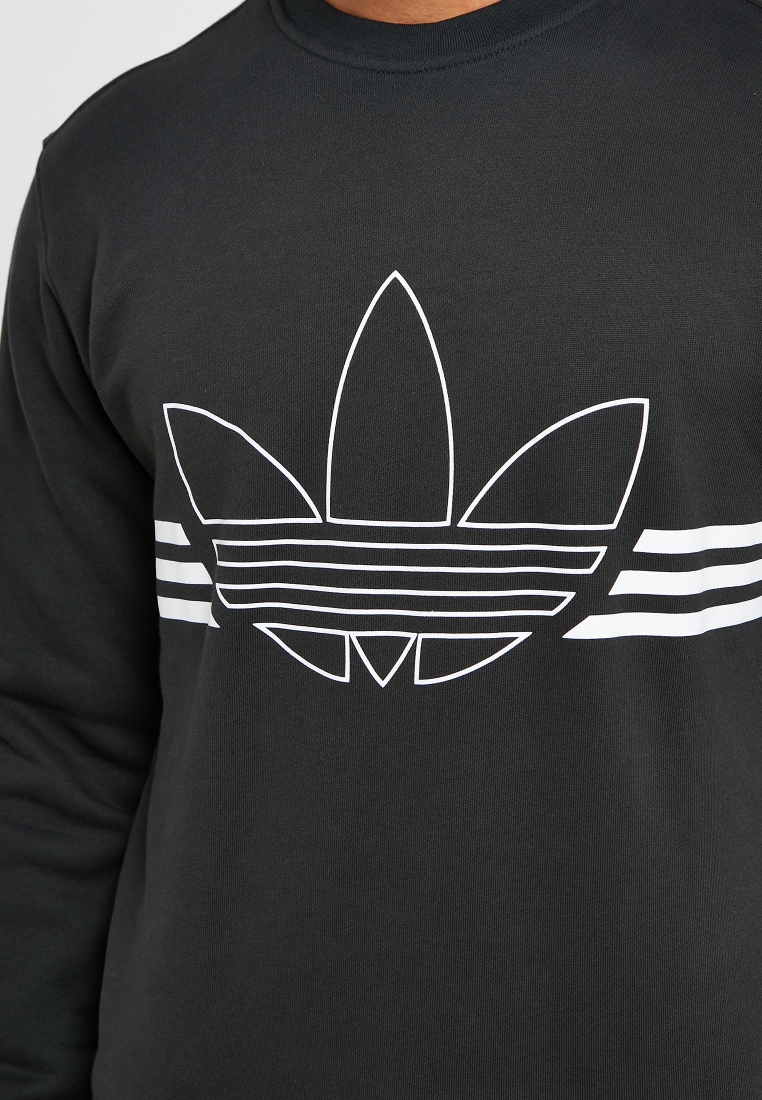adidas Originals black Outline Trefoil Sweatshirt Men in