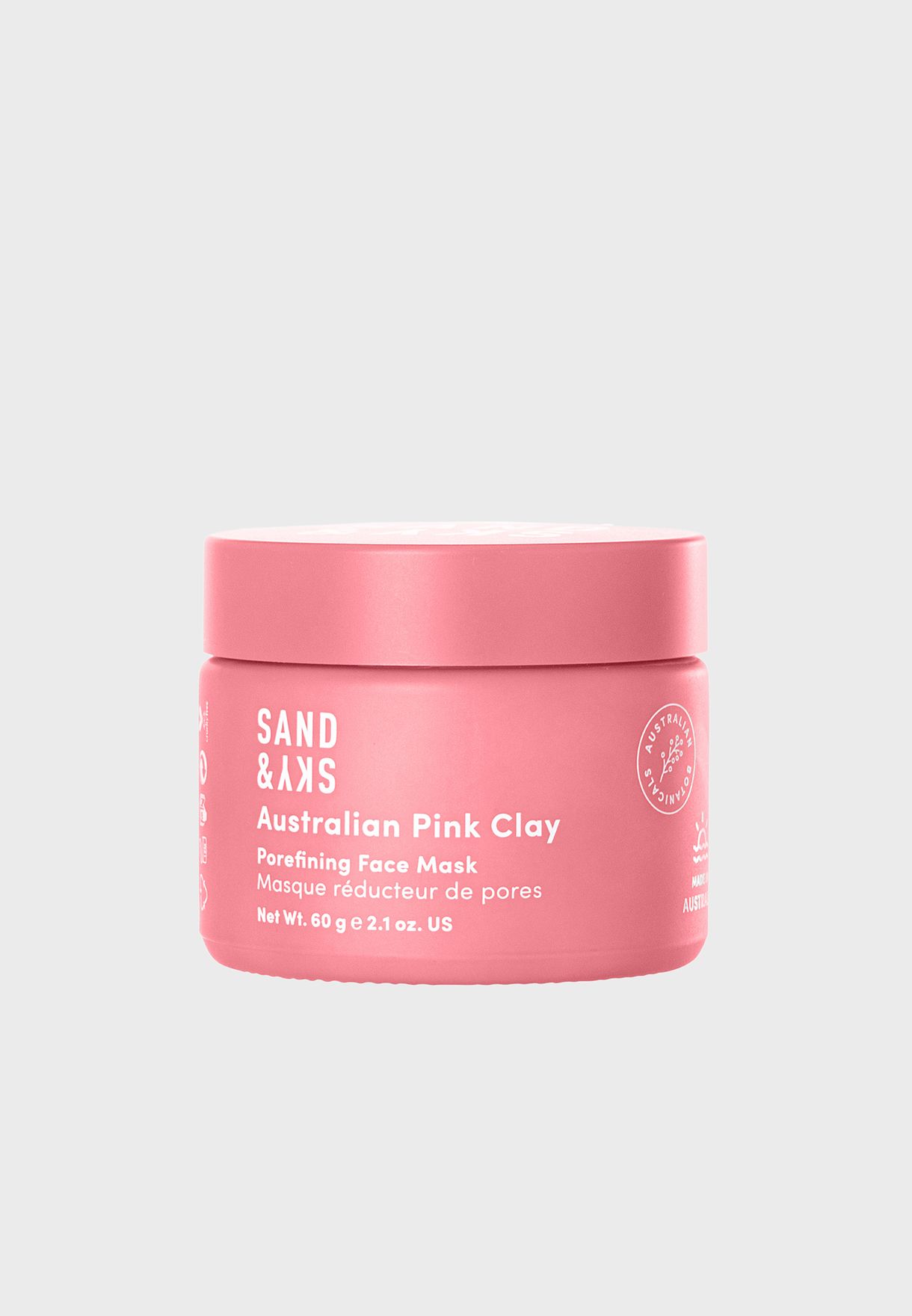 Download Buy Sand Sky Clear Australian Pink Clay Face Mask 60g For Women In Riyadh Jeddah Mask Pink PSD Mockup Templates