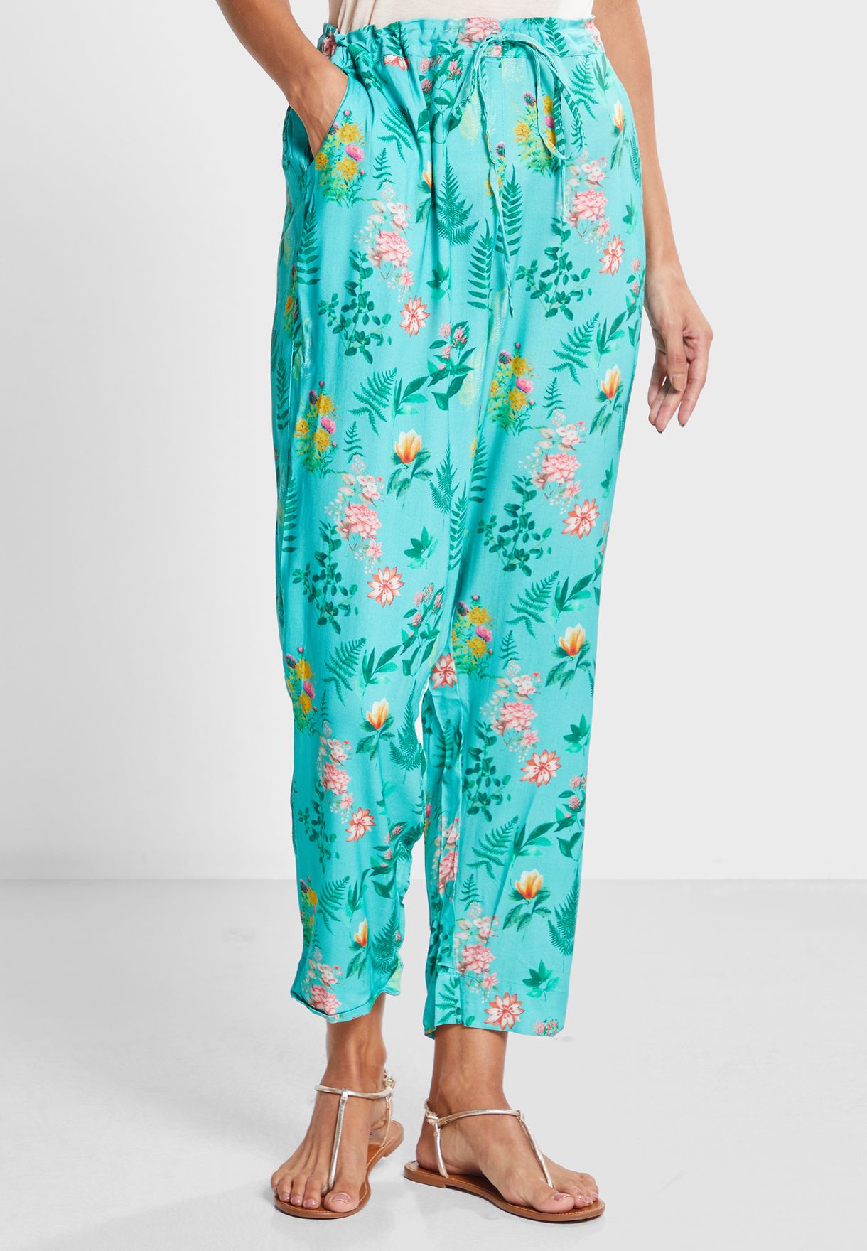 Floral Print Kurti & Pants Set