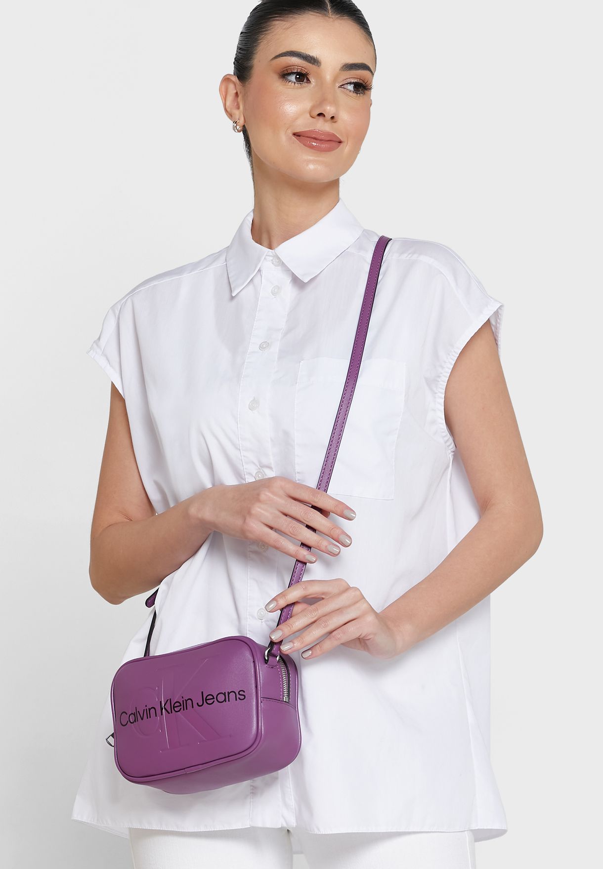 Buy Calvin Klein Jeans purple Sculpted Camera Crossbody Bag for Women in  Dubai, Abu Dhabi