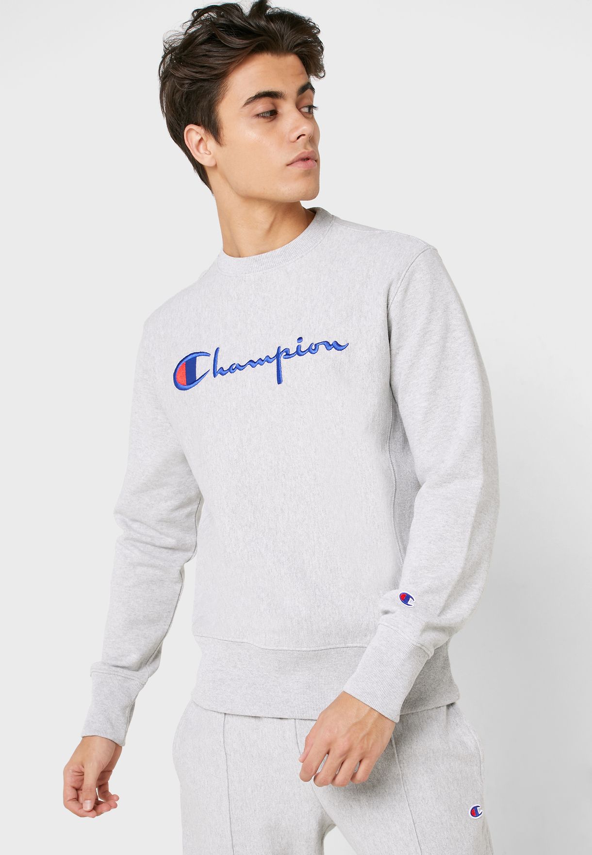 script logo sweatshirt by champion