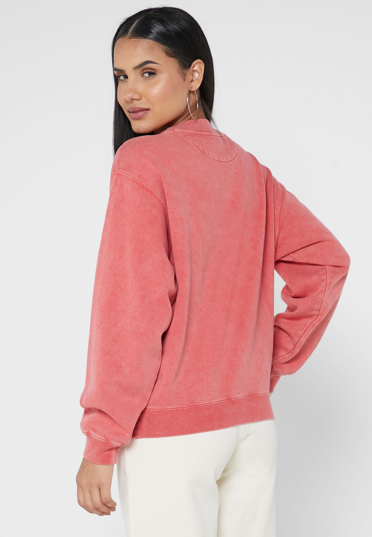 Ribbed Cuff Graphic Detail Sweater
