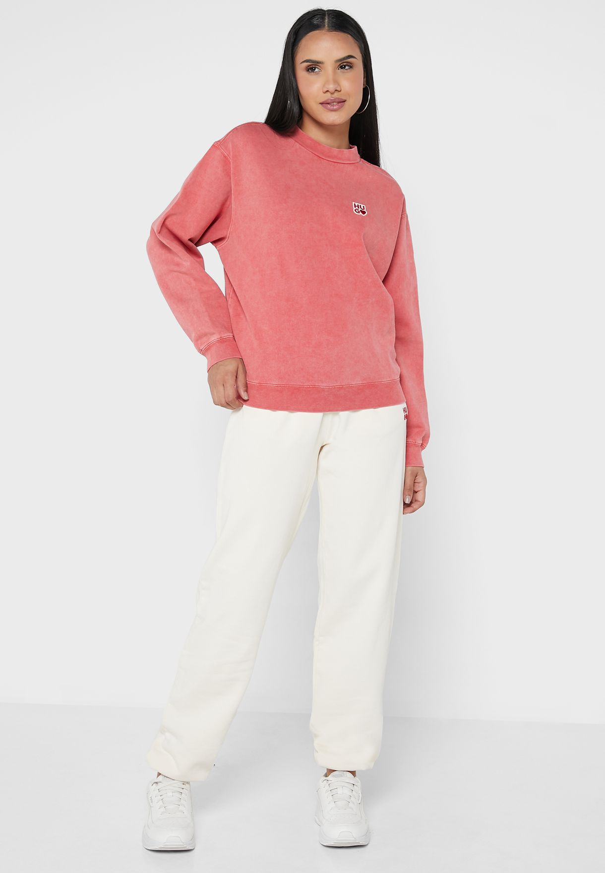 Ribbed Cuff Graphic Detail Sweater