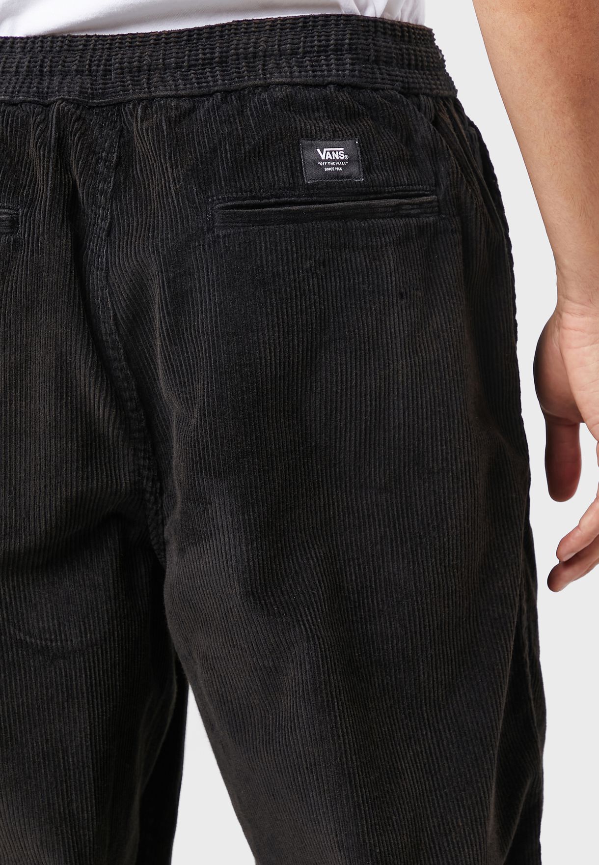 Buy Vans black Range Baggy Tapered Acid Wash Cord Pants for Men in ...