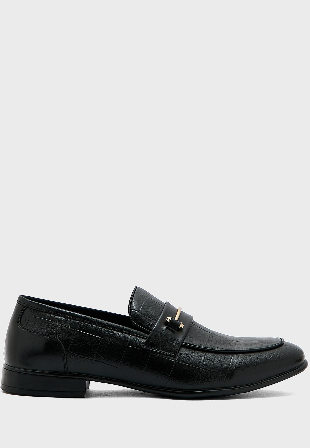 Faux Leather Formal Slip Ons
