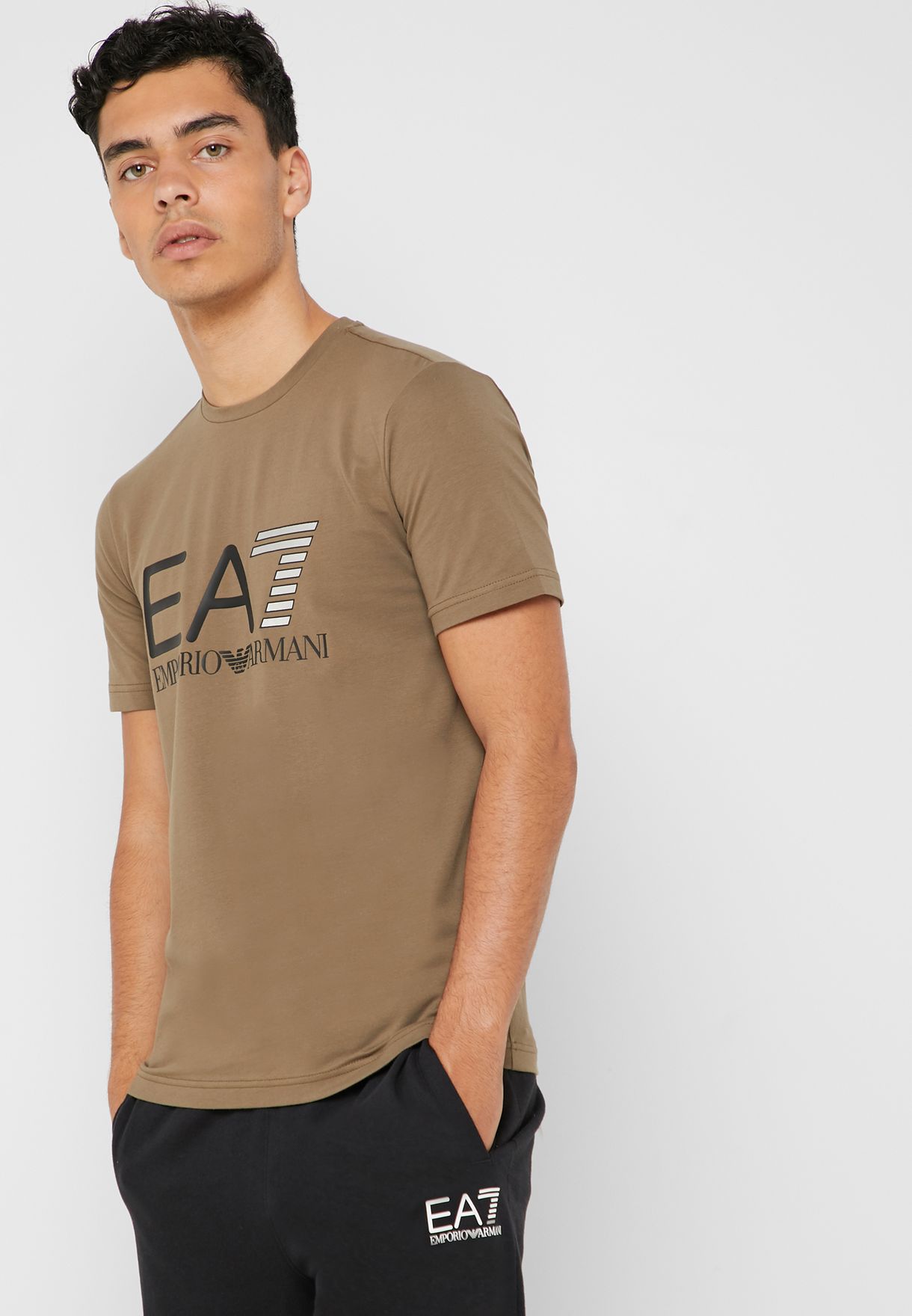 ea7 khaki t shirt