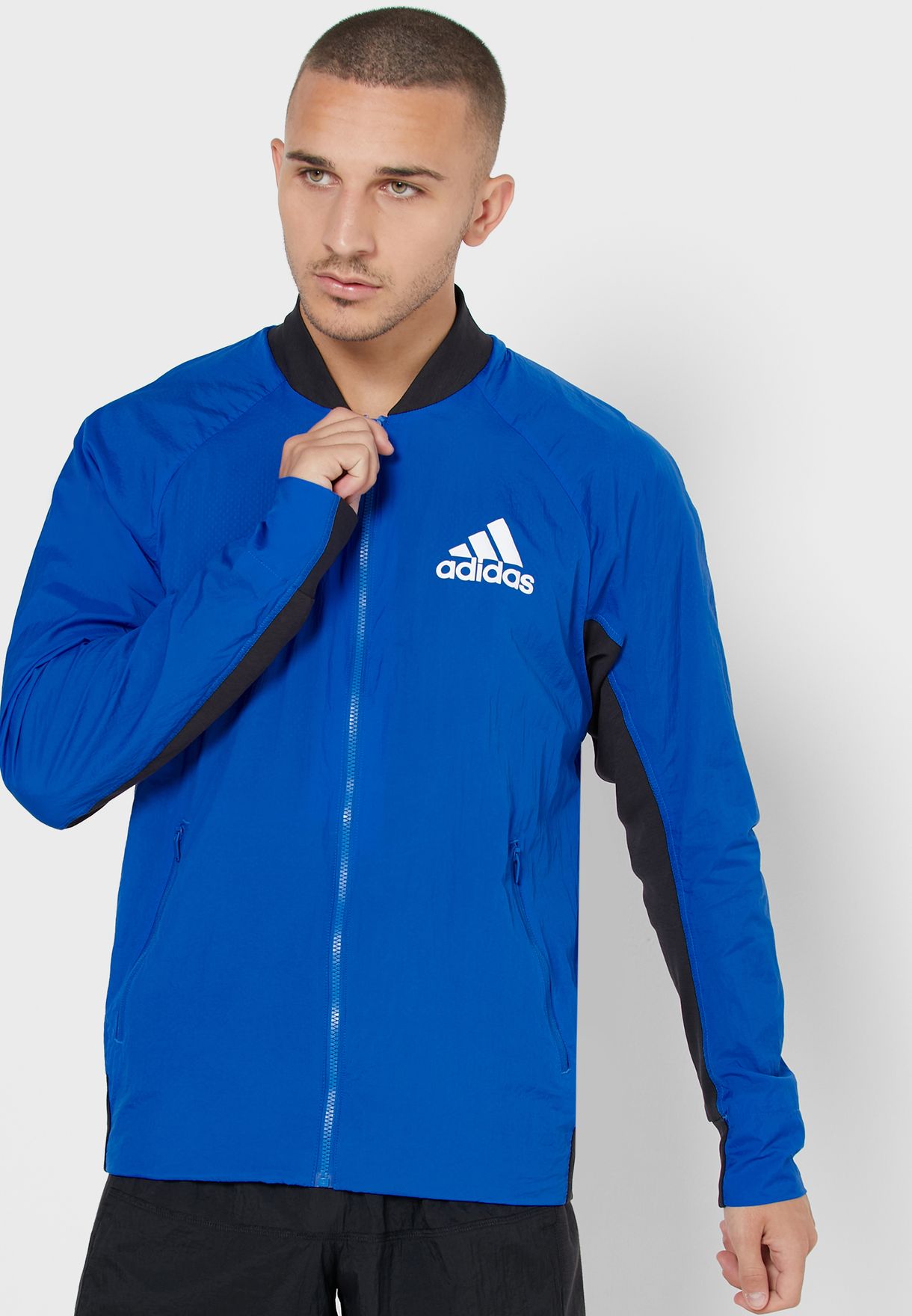 blue jacket adidas