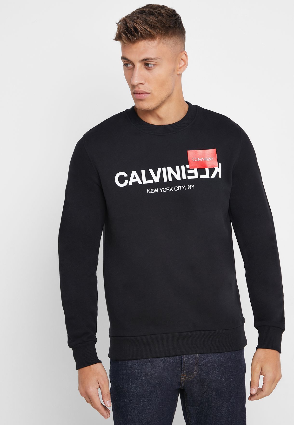 Calvin Klein Logo Sweatshirt Top Sellers, UP TO 66% OFF | www 