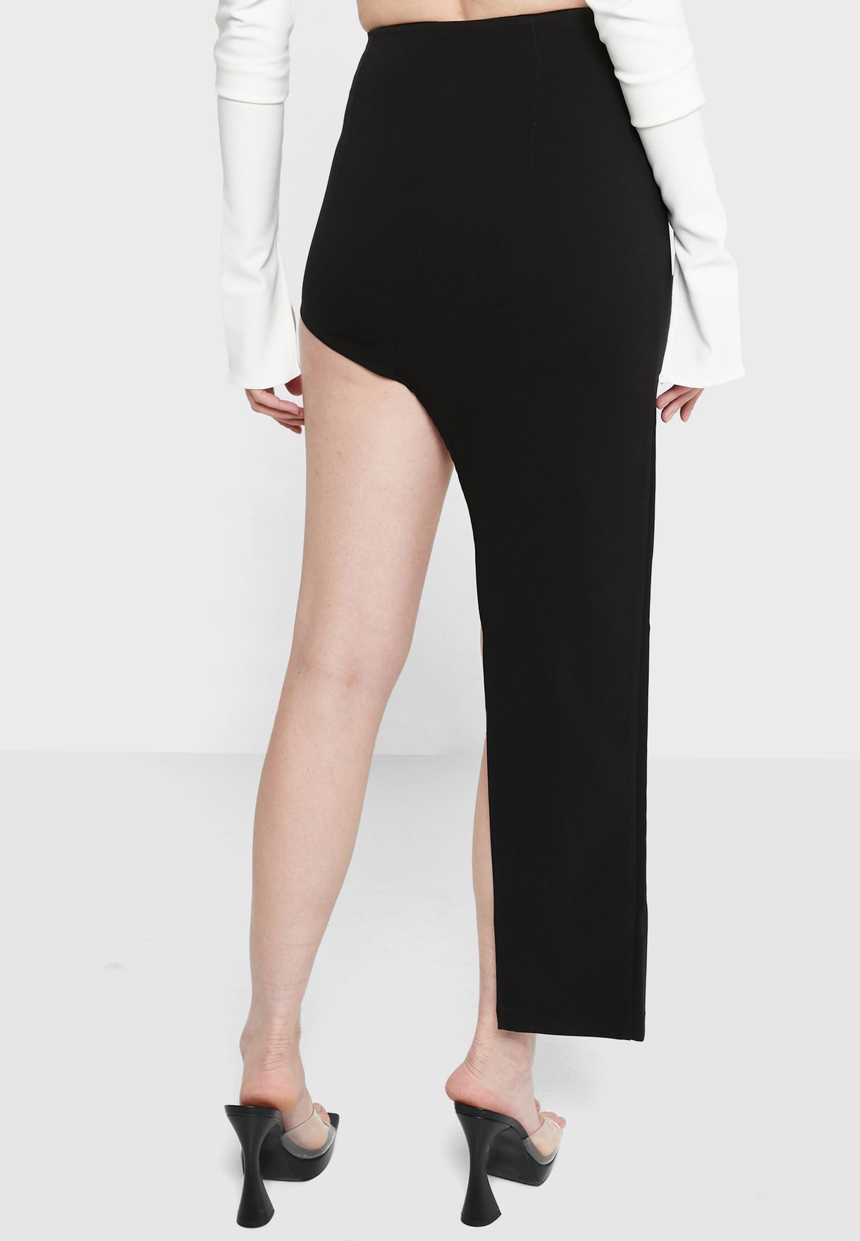 Side Slit High Waist Skirt