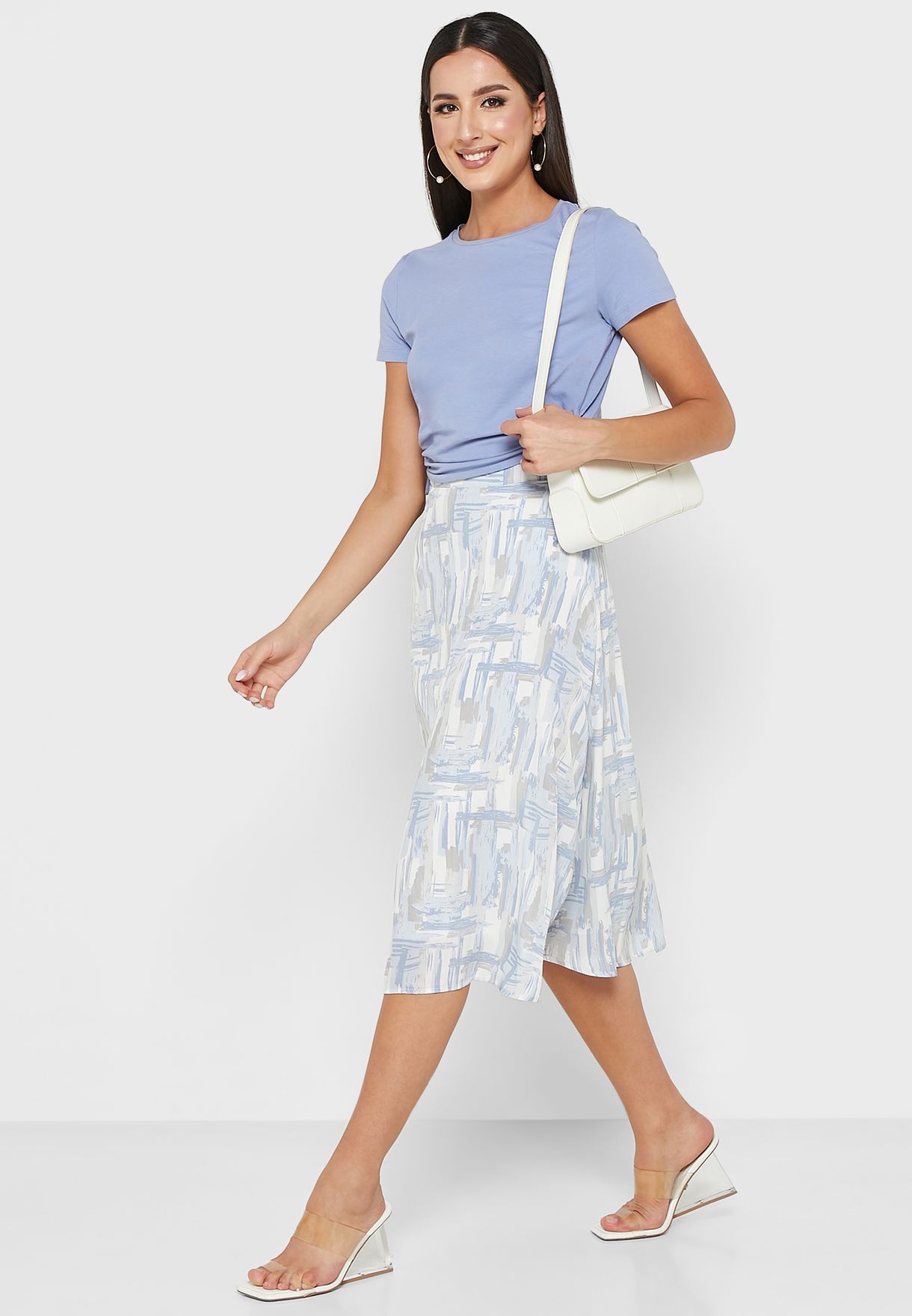 Abstract Print Skirt