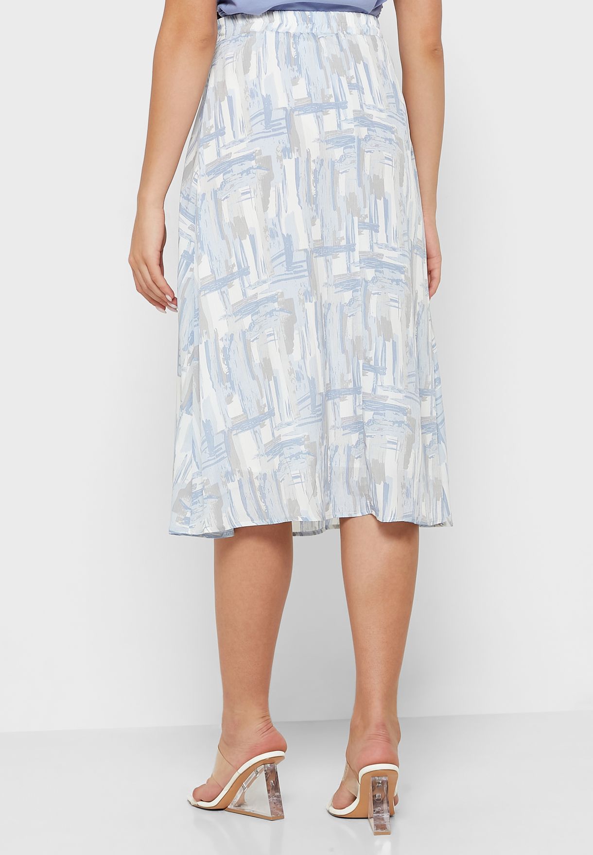 Abstract Print Skirt