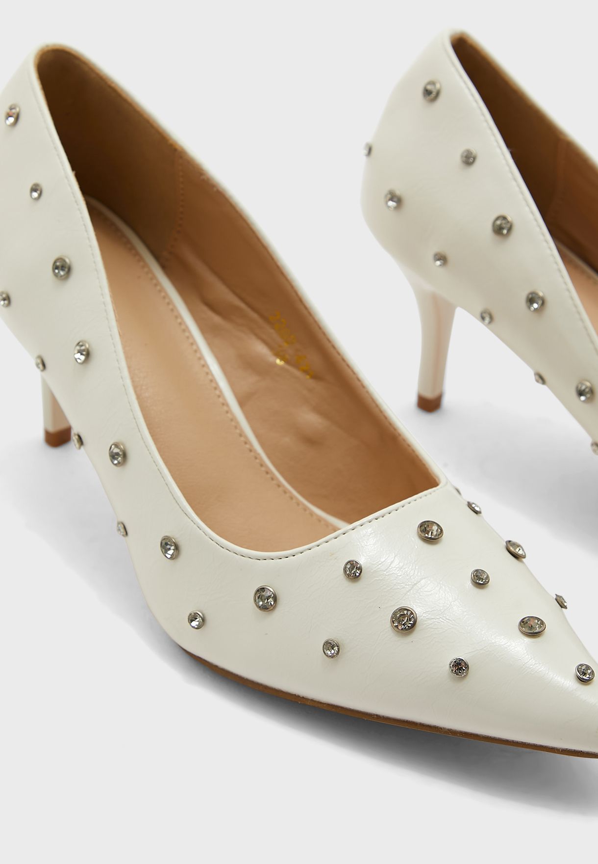 Embellished Diamante Pointed Pump  