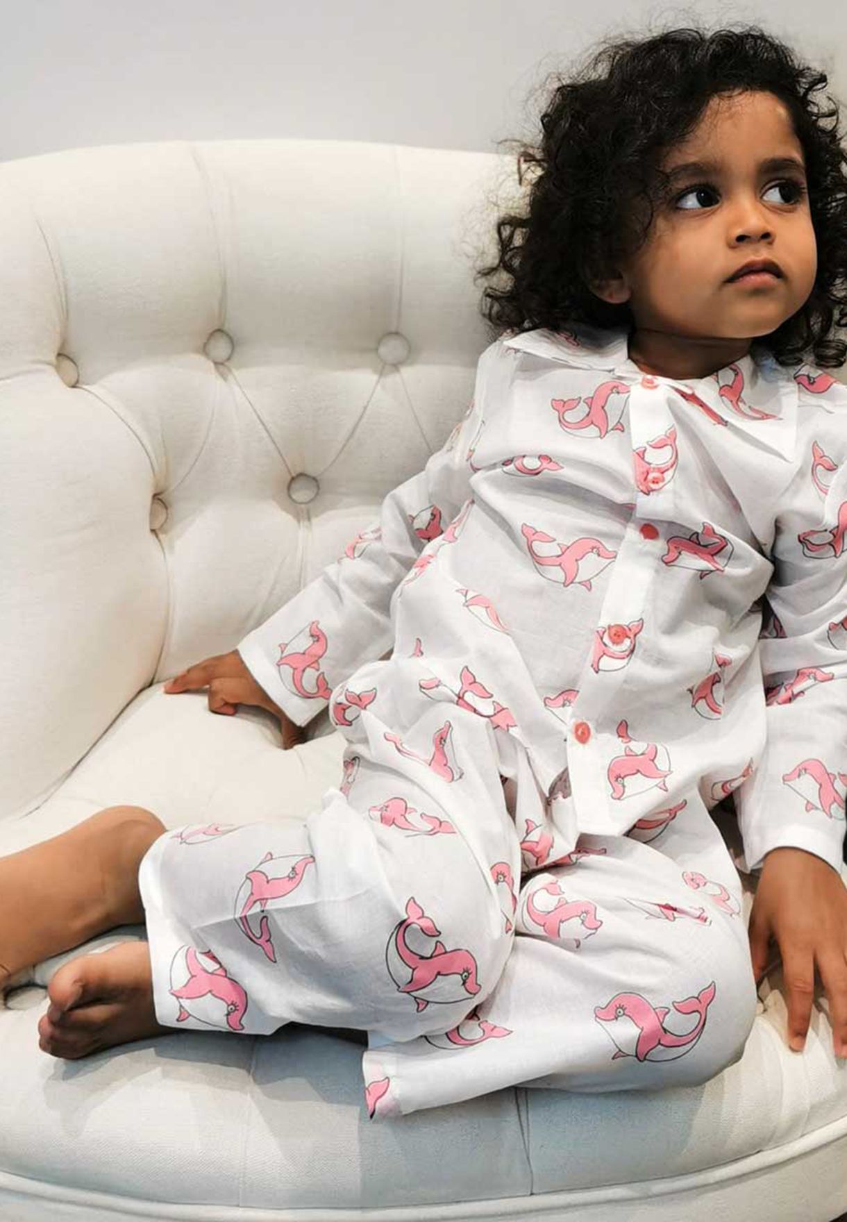 Kids Dolphin Print Pyjama Set