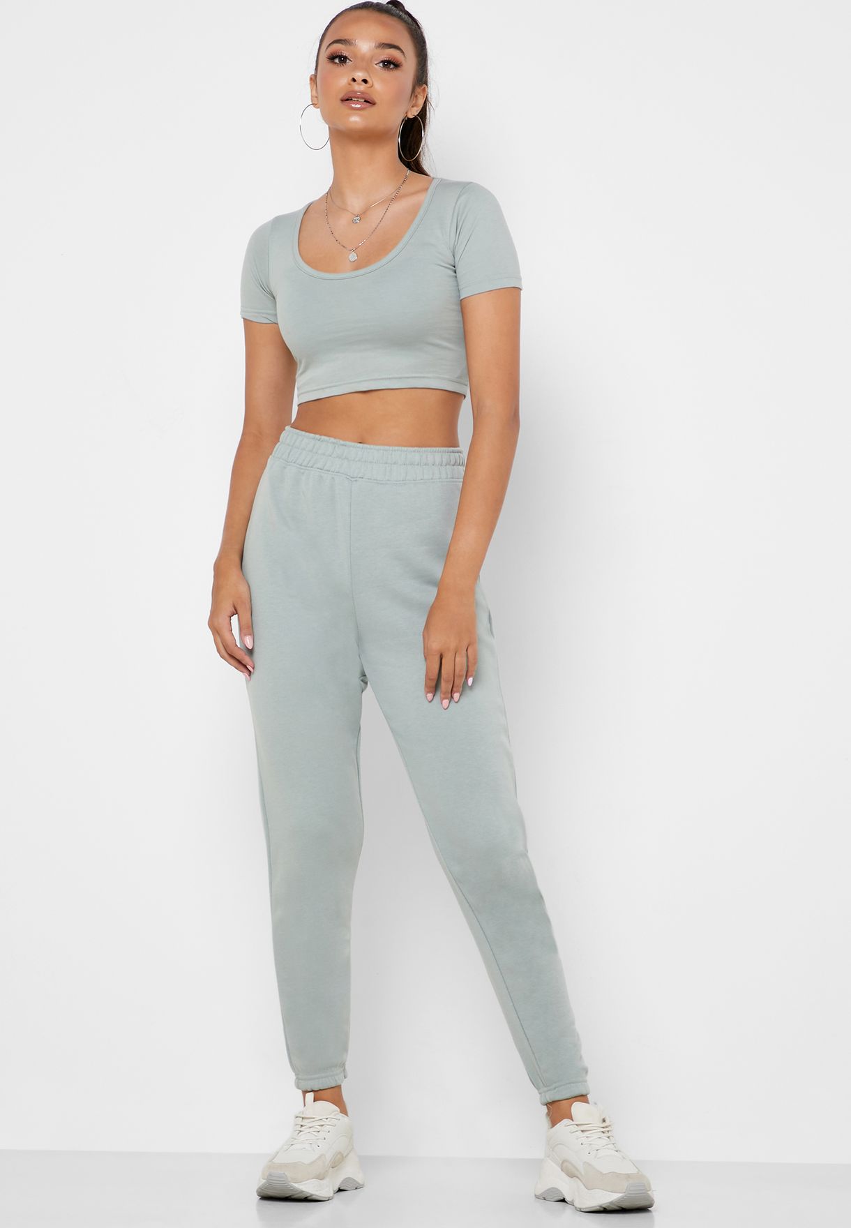 joggers and crop top co ord