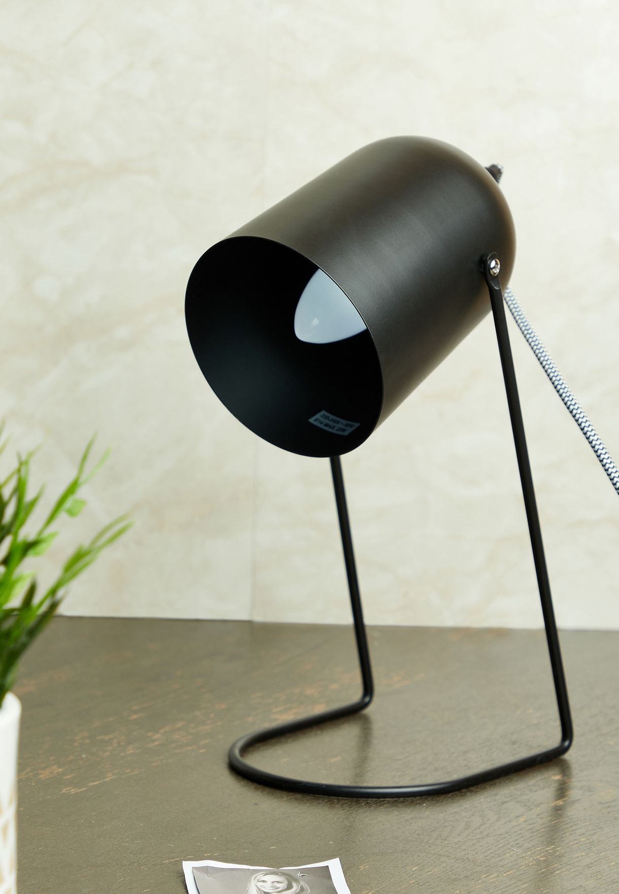 Enchant Matte Black Steel Table Lamp