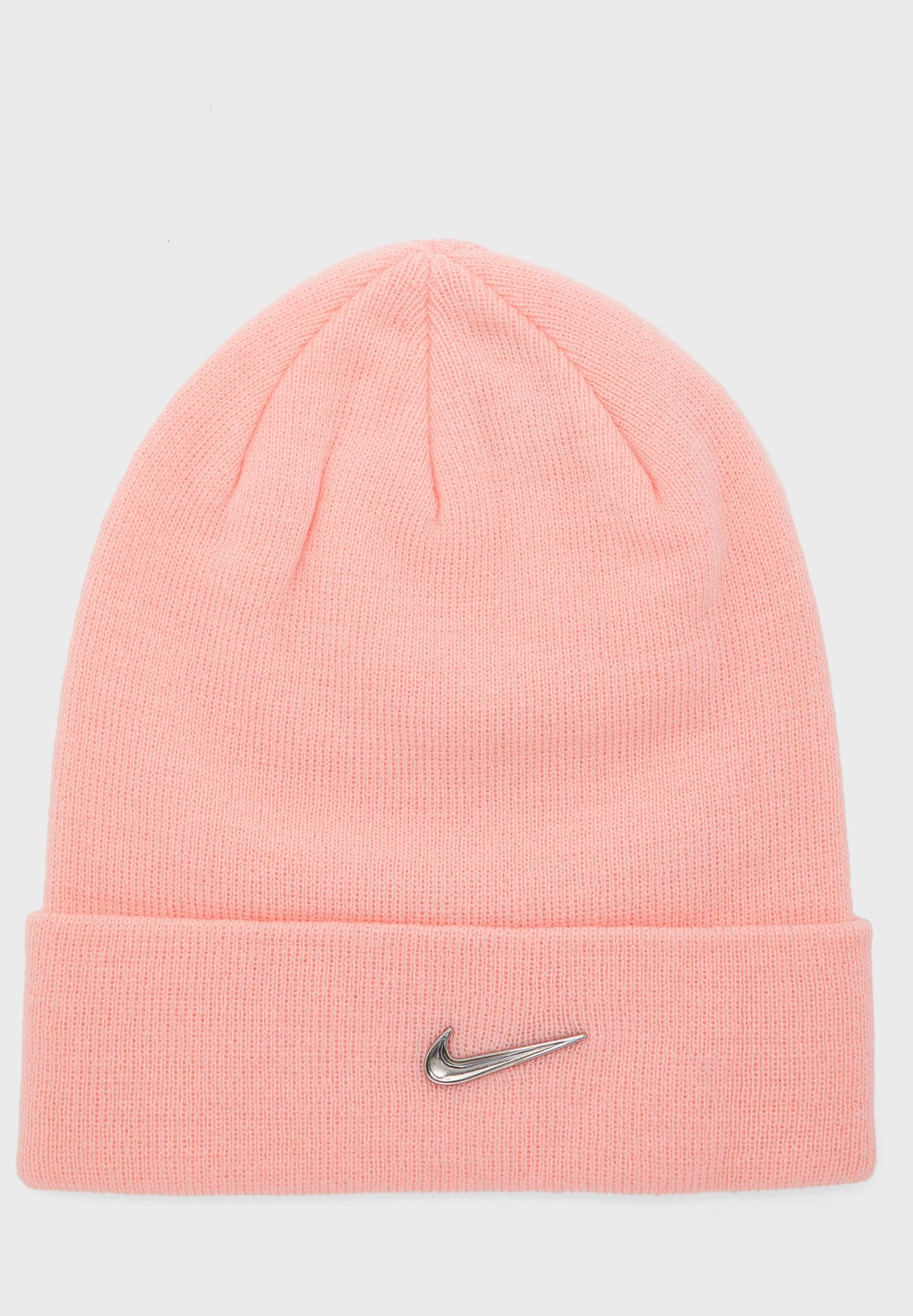 Buy Nike pink Metal Swoosh Beanie for 