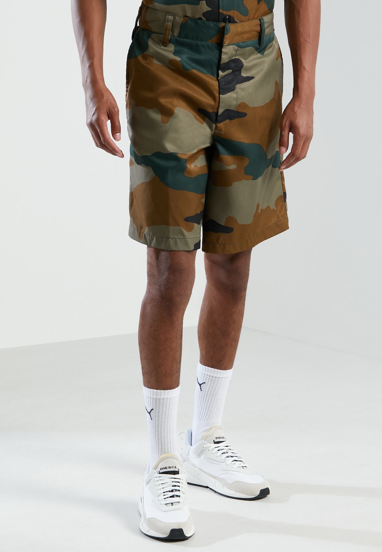 diesel camo shorts