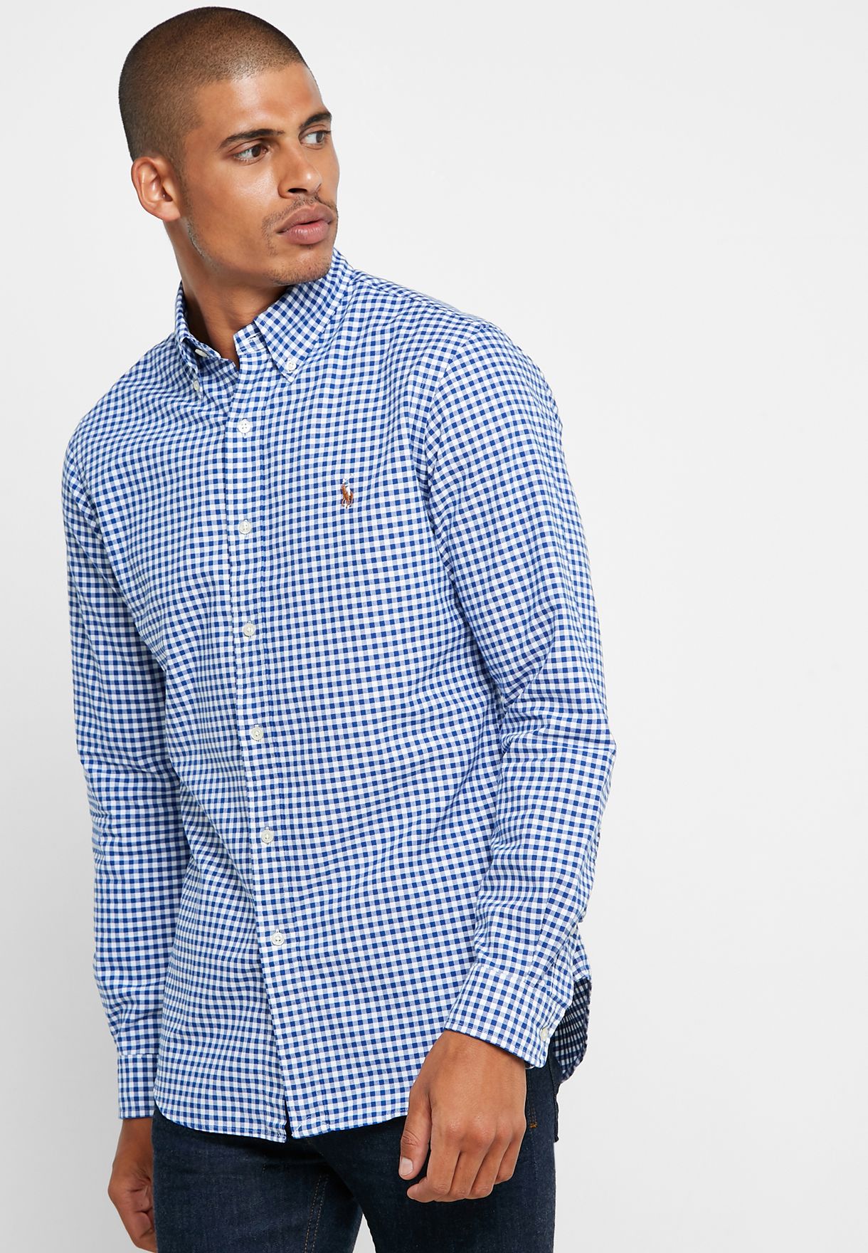 Buy Polo Ralph Lauren checks Button Down Gingham Oxford Slim Fit Shirt for  Men in Muscat, Salalah