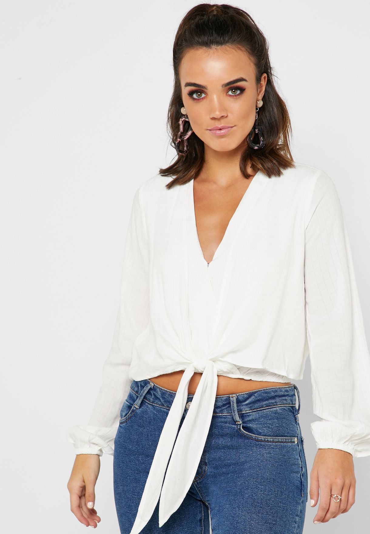 forever 21 tie front top