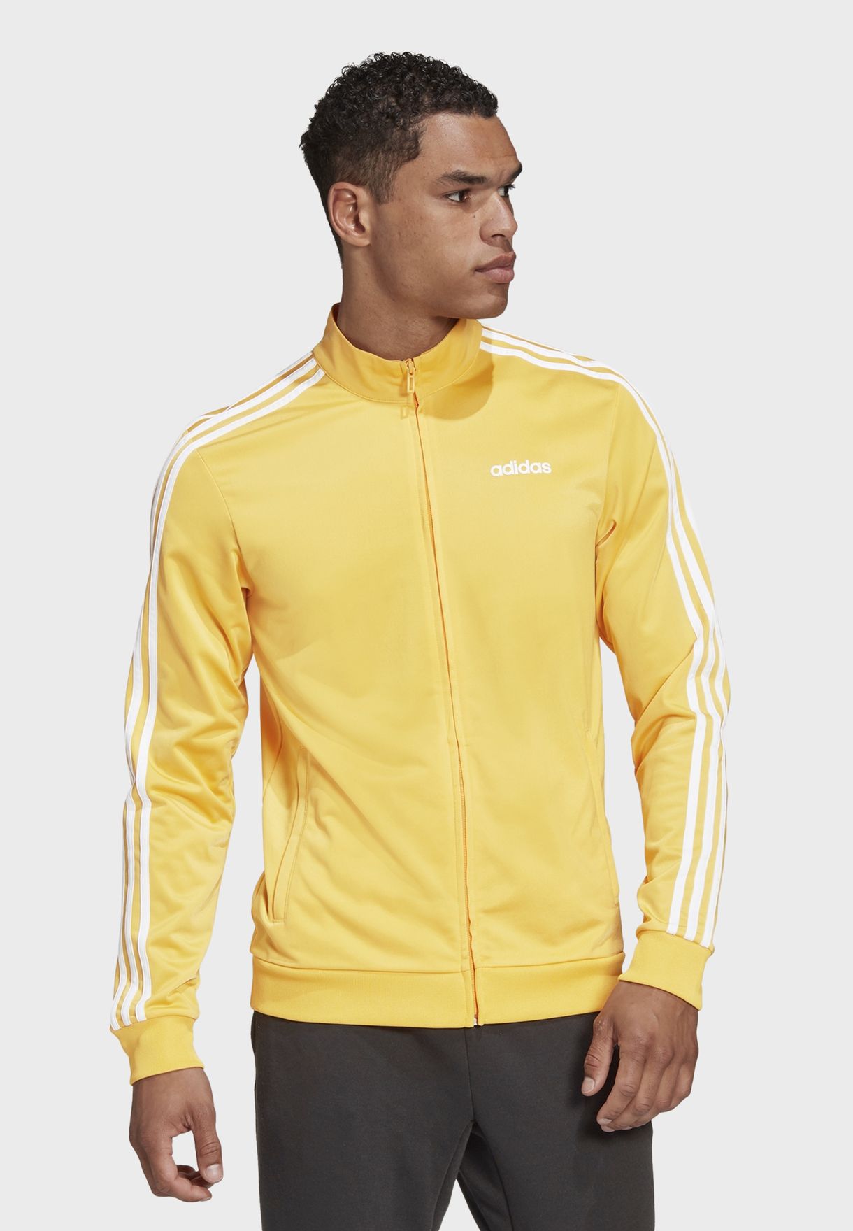 adidas yellow stripe jacket