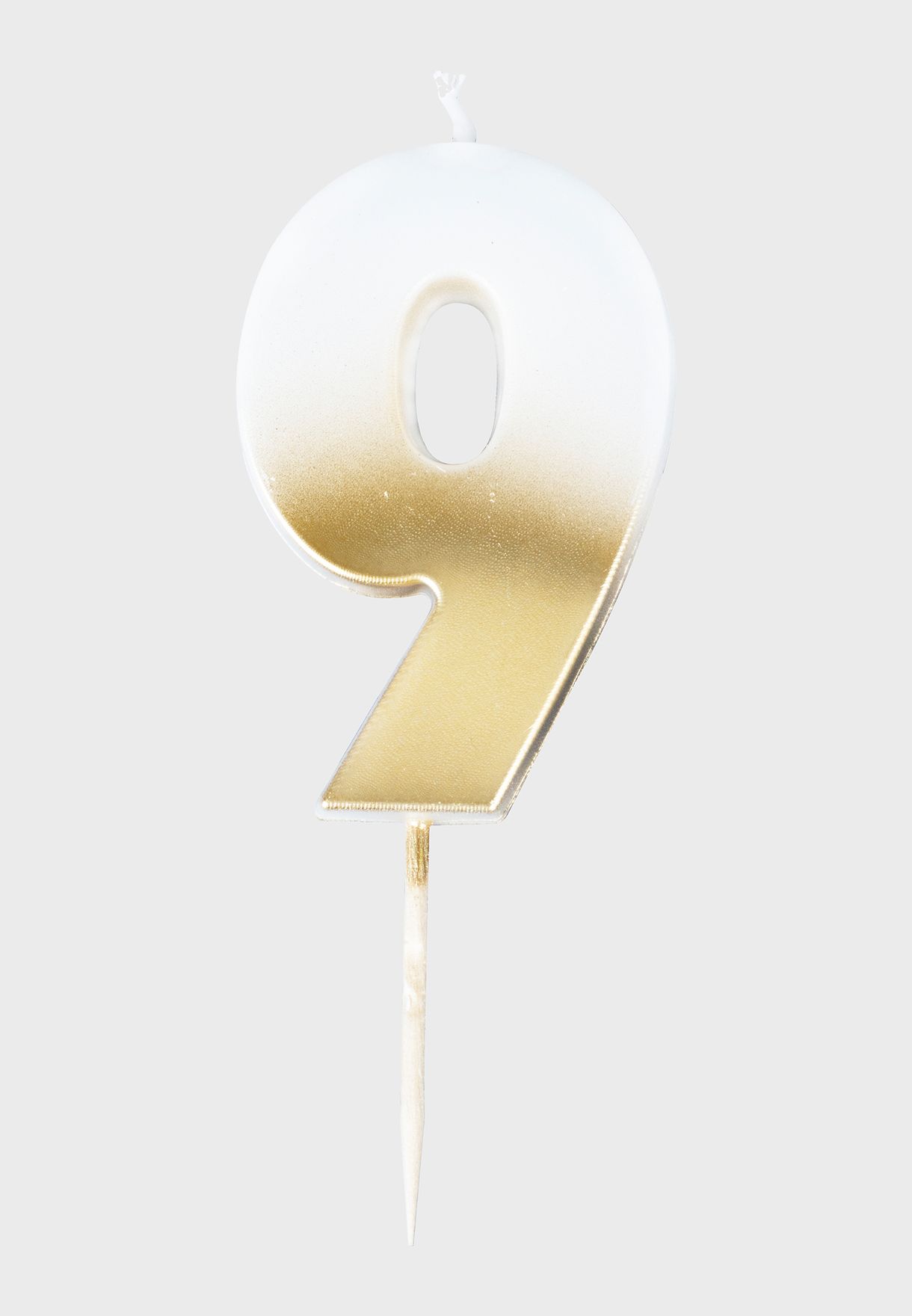 Gold Ombre Number Candle - 9