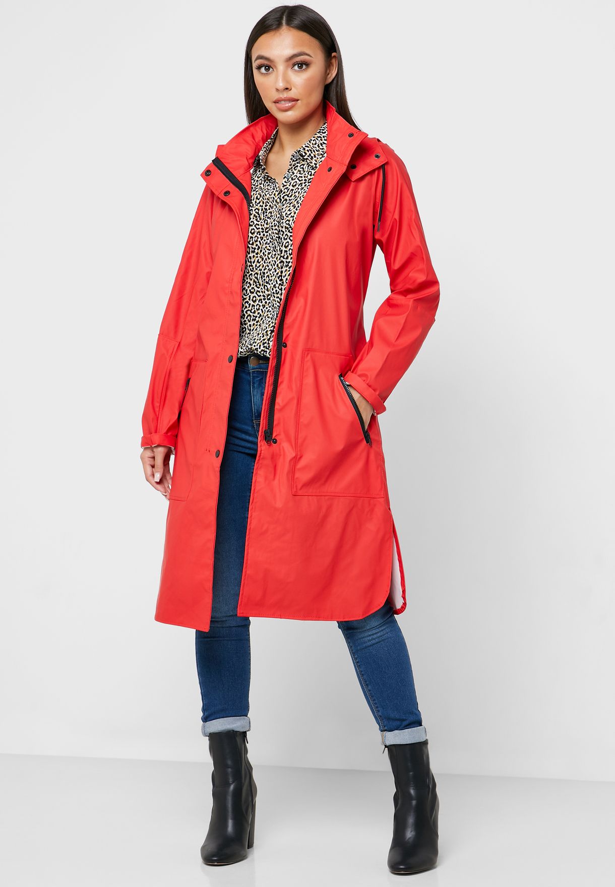 tie waist raincoat