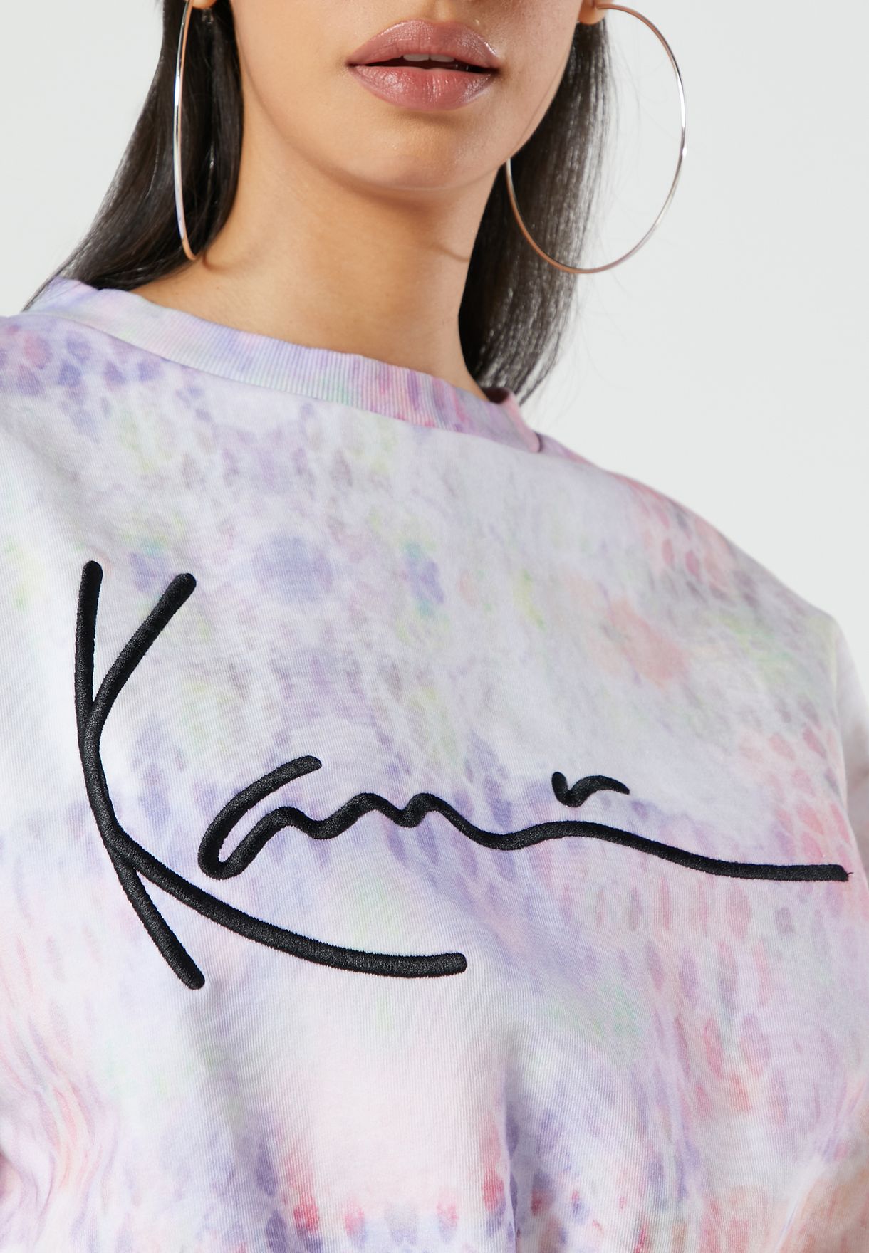 Signature Tie Dye Cropped Sweatshirt