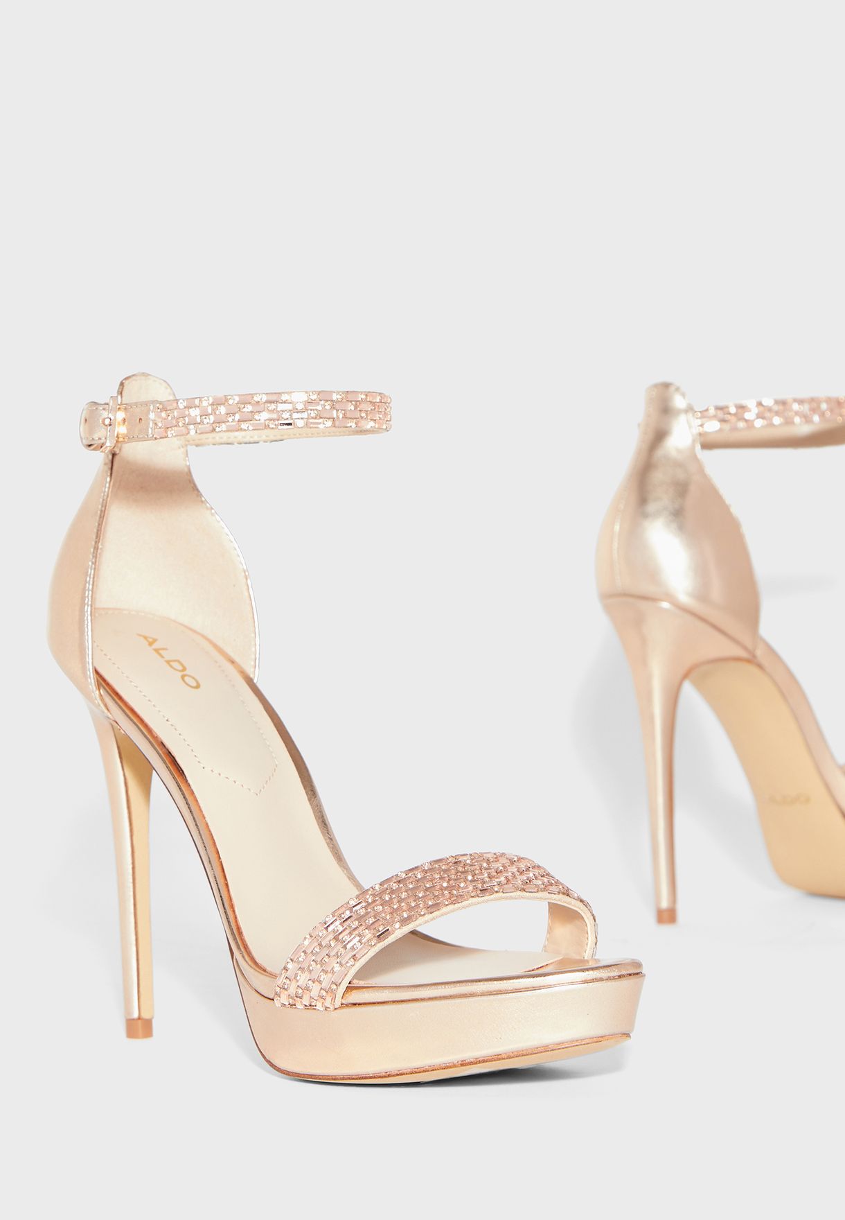 aldo rose gold sandals
