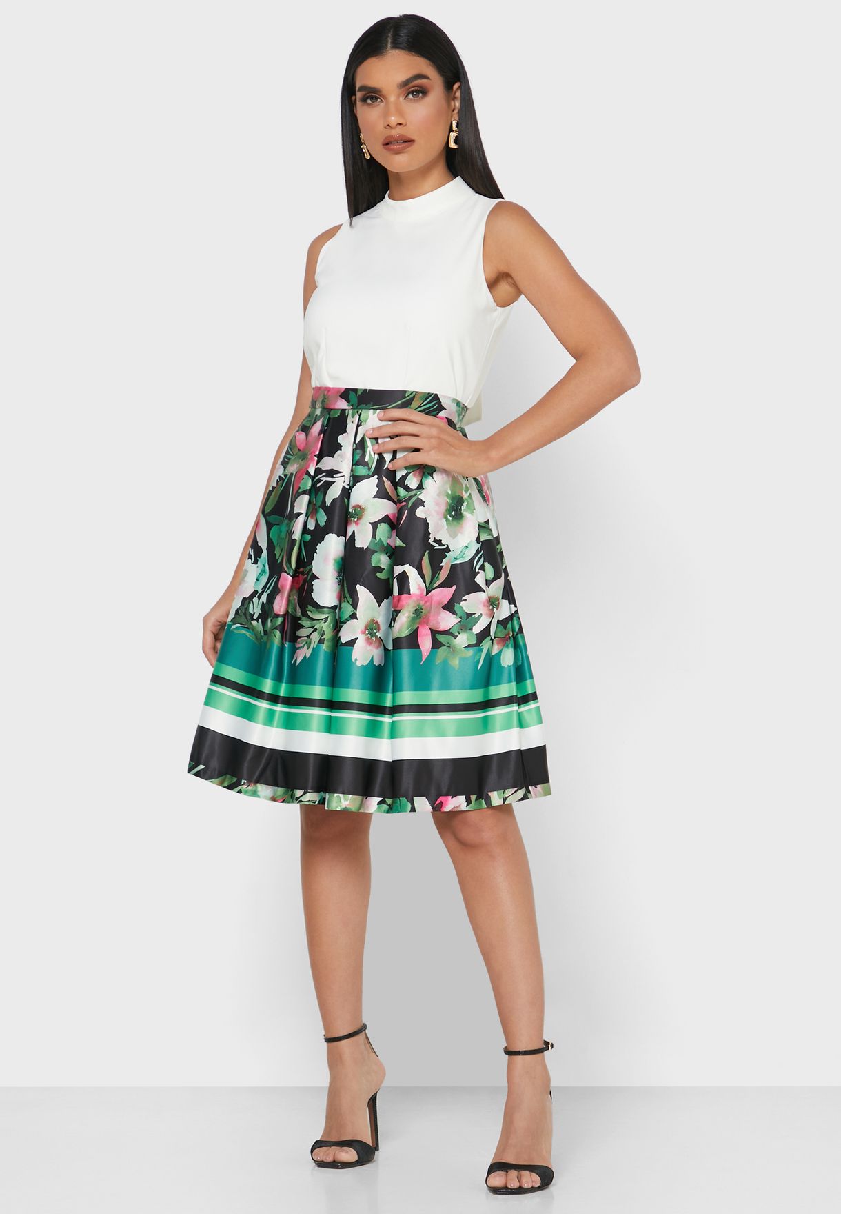 Buy Closet multicolor Floral Print Prom Dress for Women in MENA, Worldwide