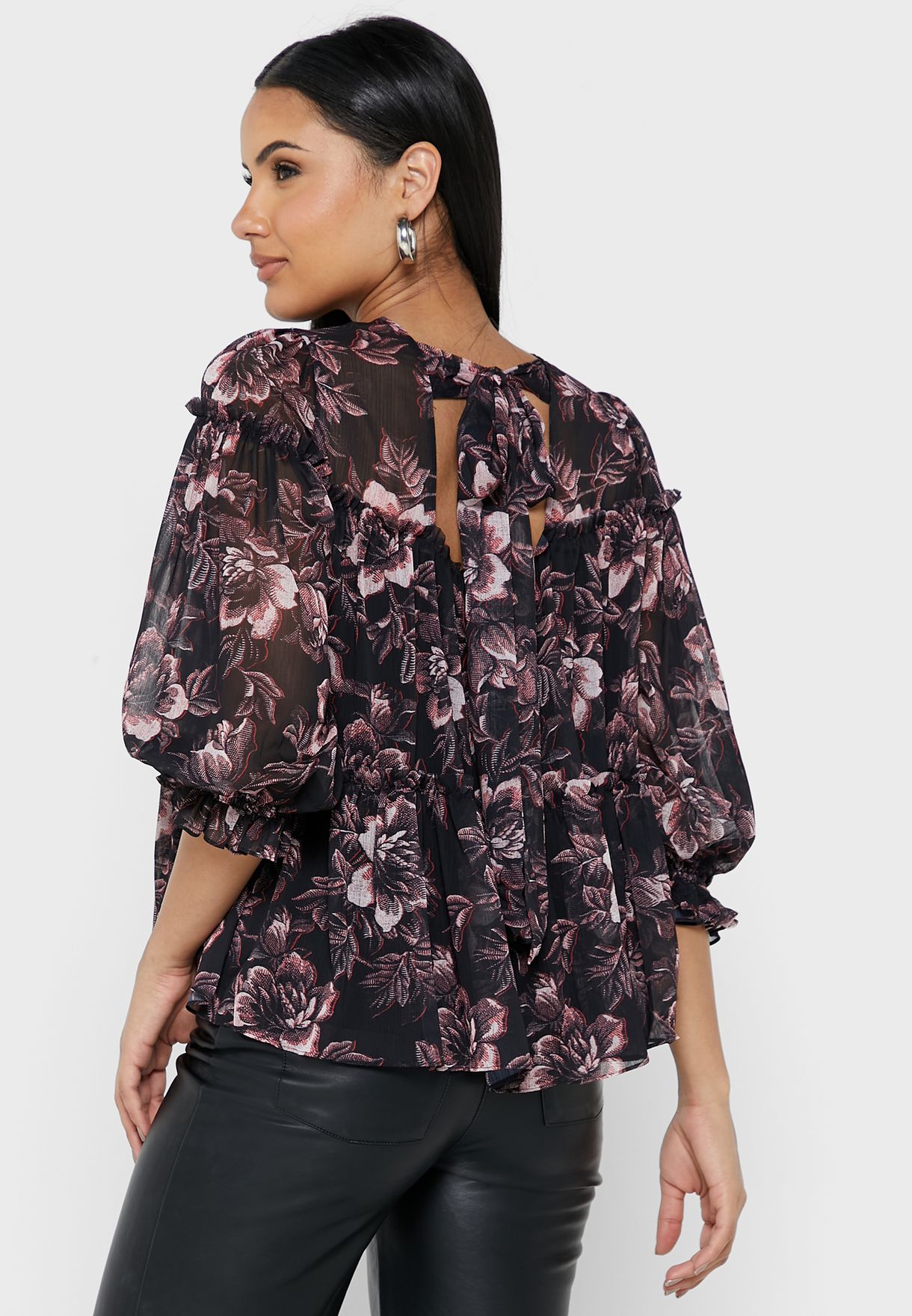 Tiered Floral Top