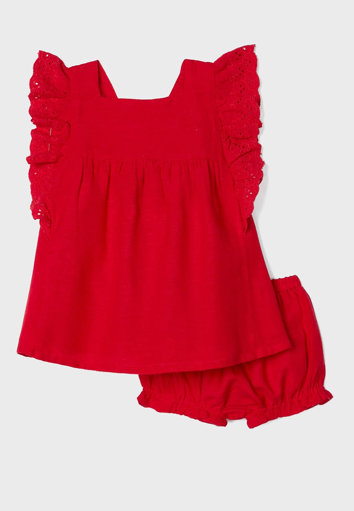 Infant Lace Ruffle Dress & Knickers Set