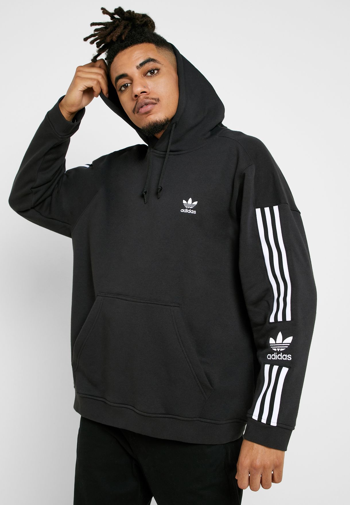 Adidas Originals Essentials Hoodie With Small Logo In Black ...
