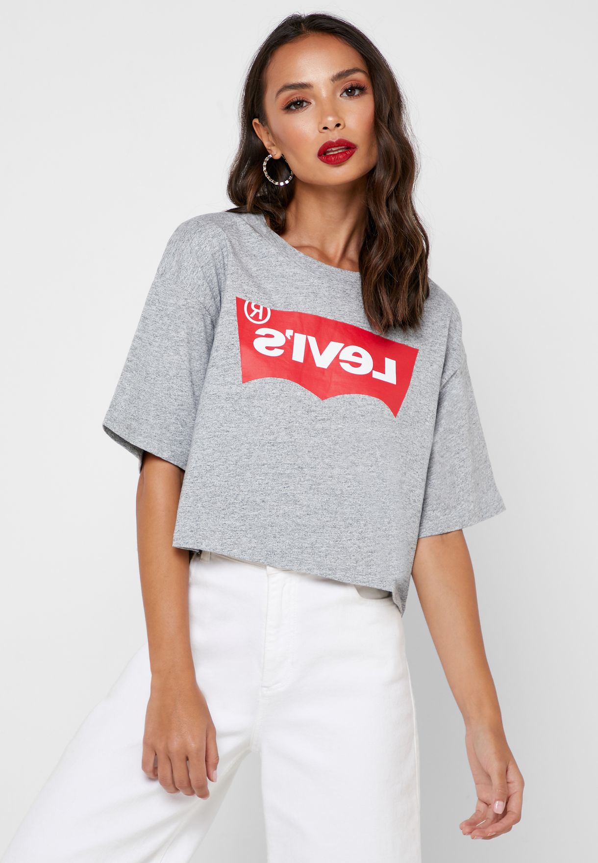 Buy Levis grey Oversized Logo T-Shirt 