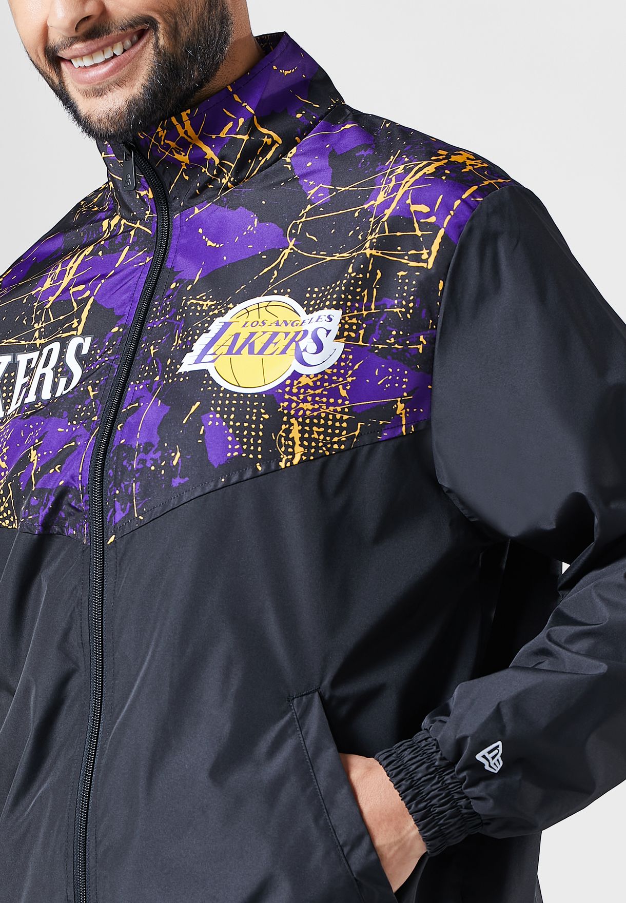 Los Angeles Lakers Aop Panel Track Jacket