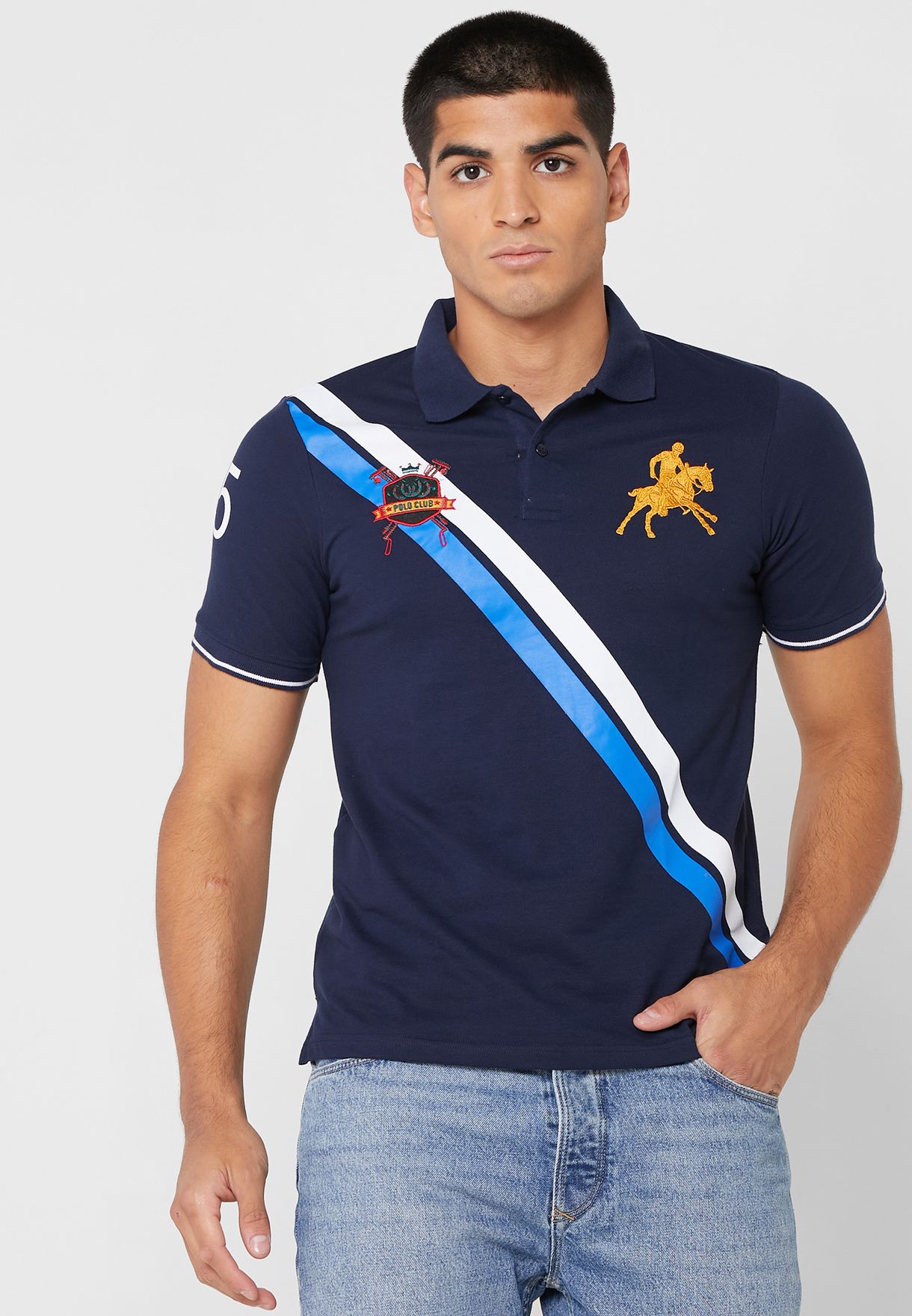 Colourblock Polo Shirt