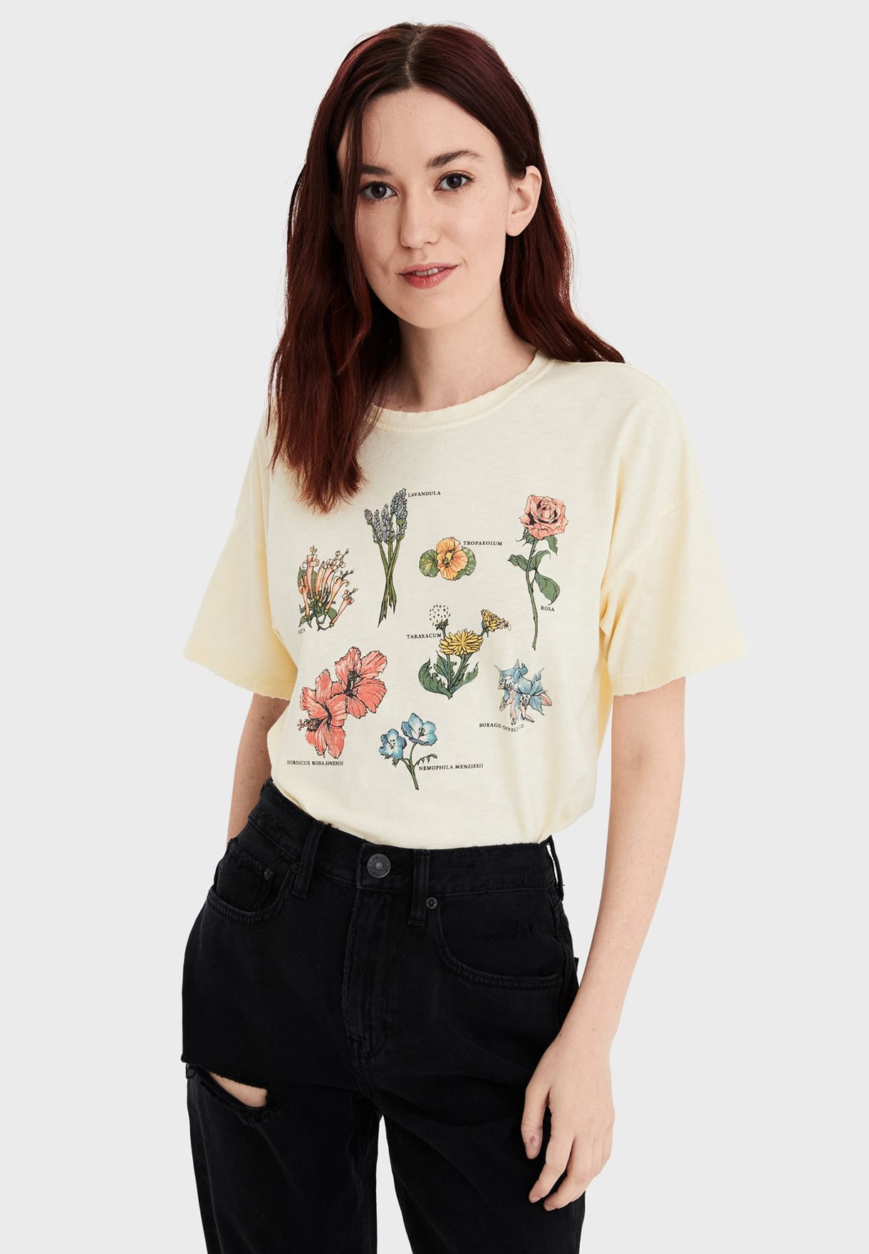 american eagle flower shirt