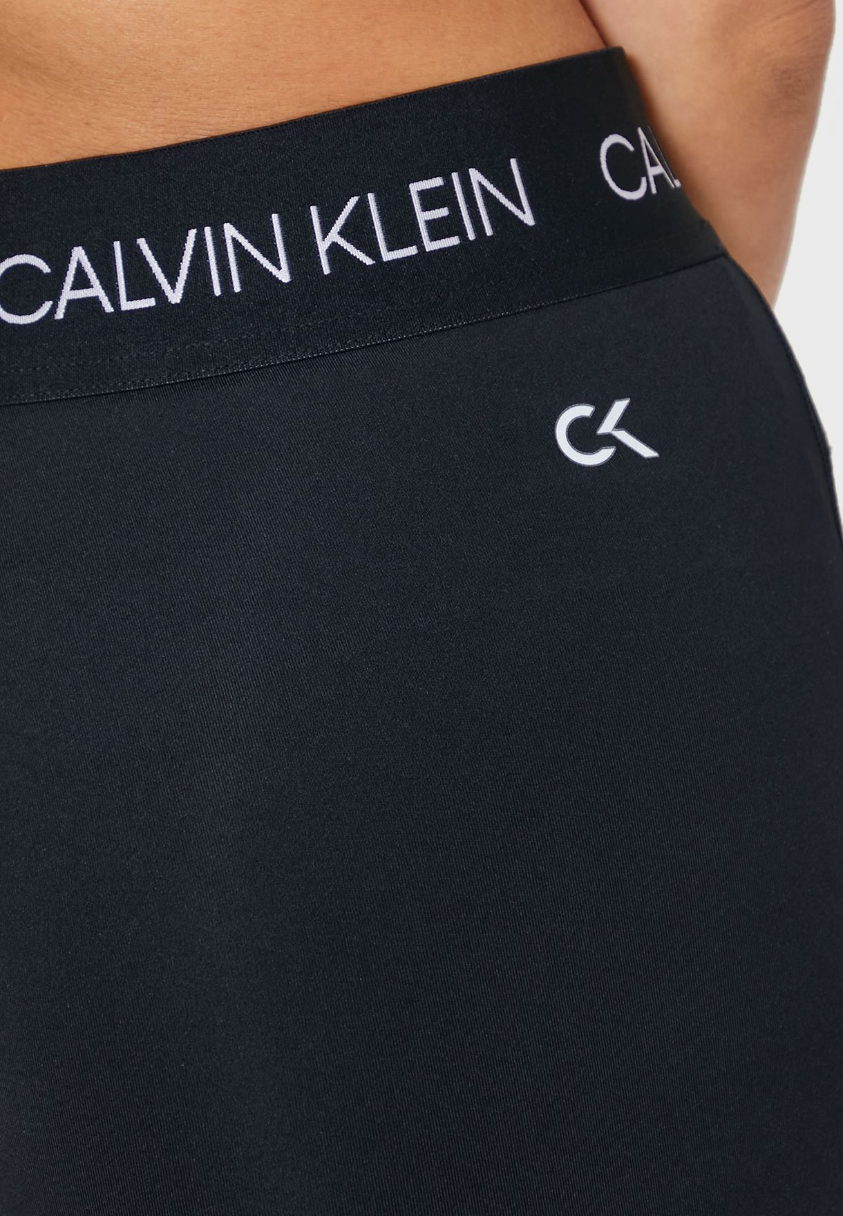 Buy Calvin Klein Performance Black 7 8 Logo Waist Tights For Women In Mena Worldwide 00gws0l608 007