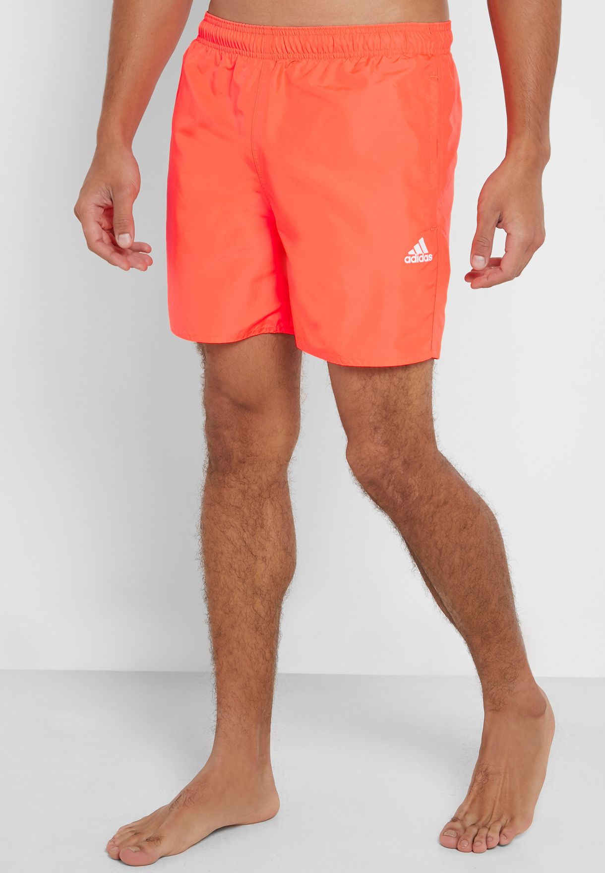 mens orange adidas shorts