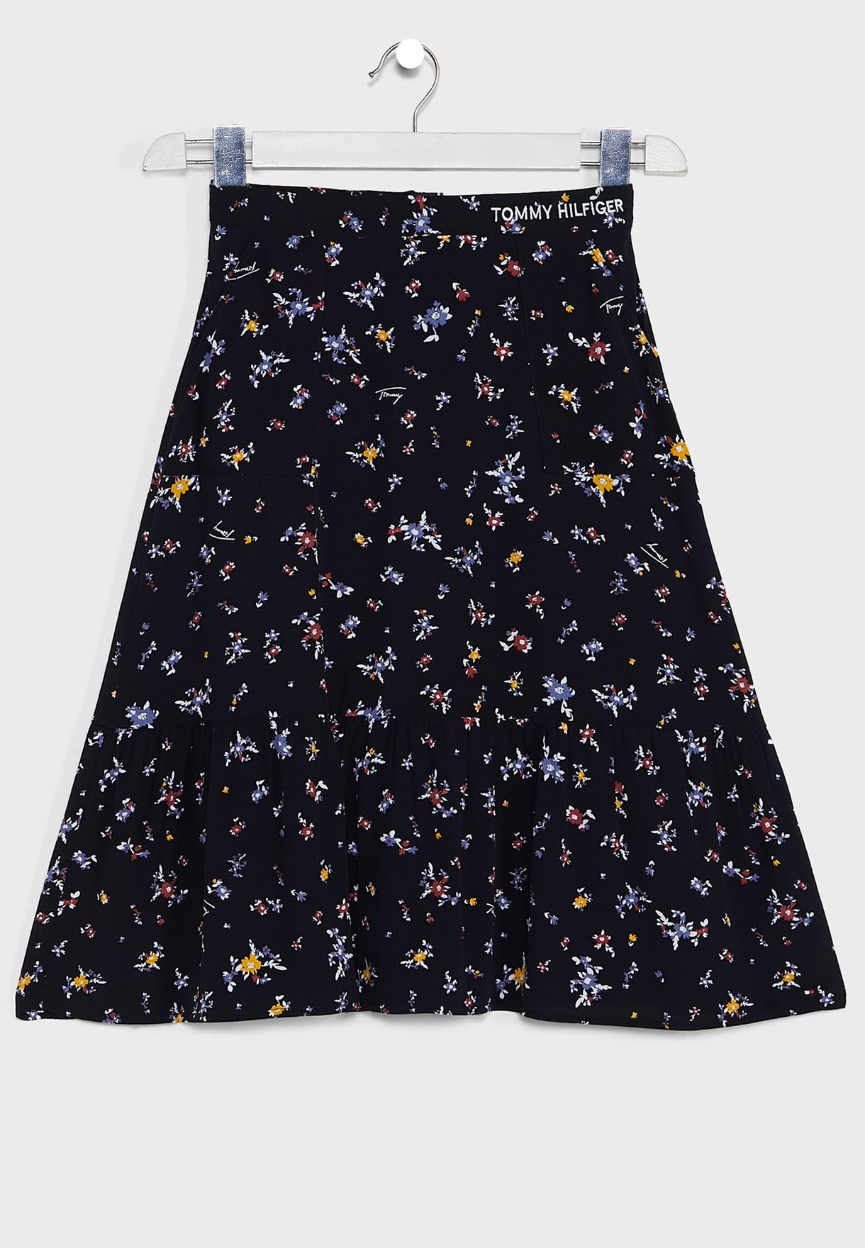 Kids Floral Printed Midi Skirt
