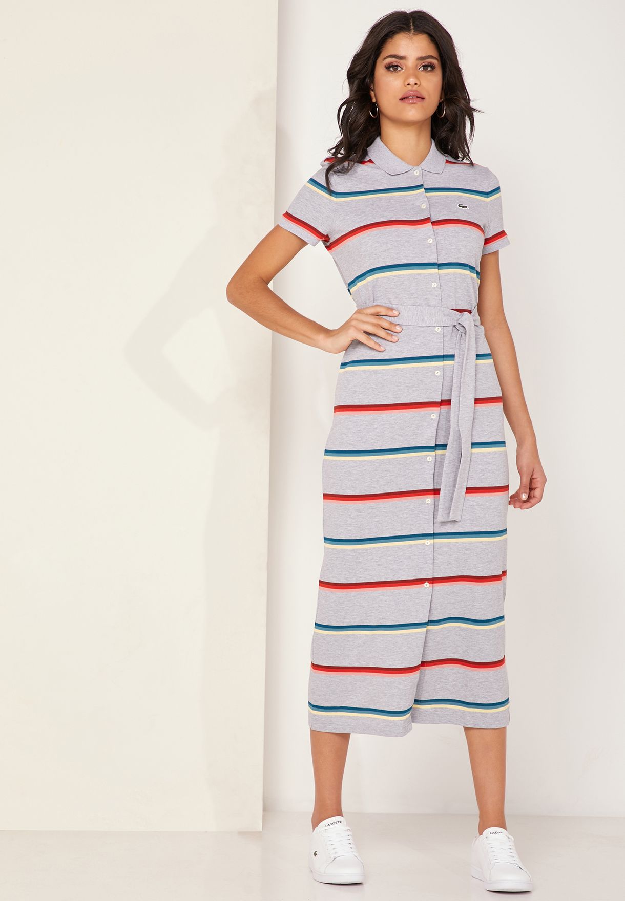 lacoste striped dress